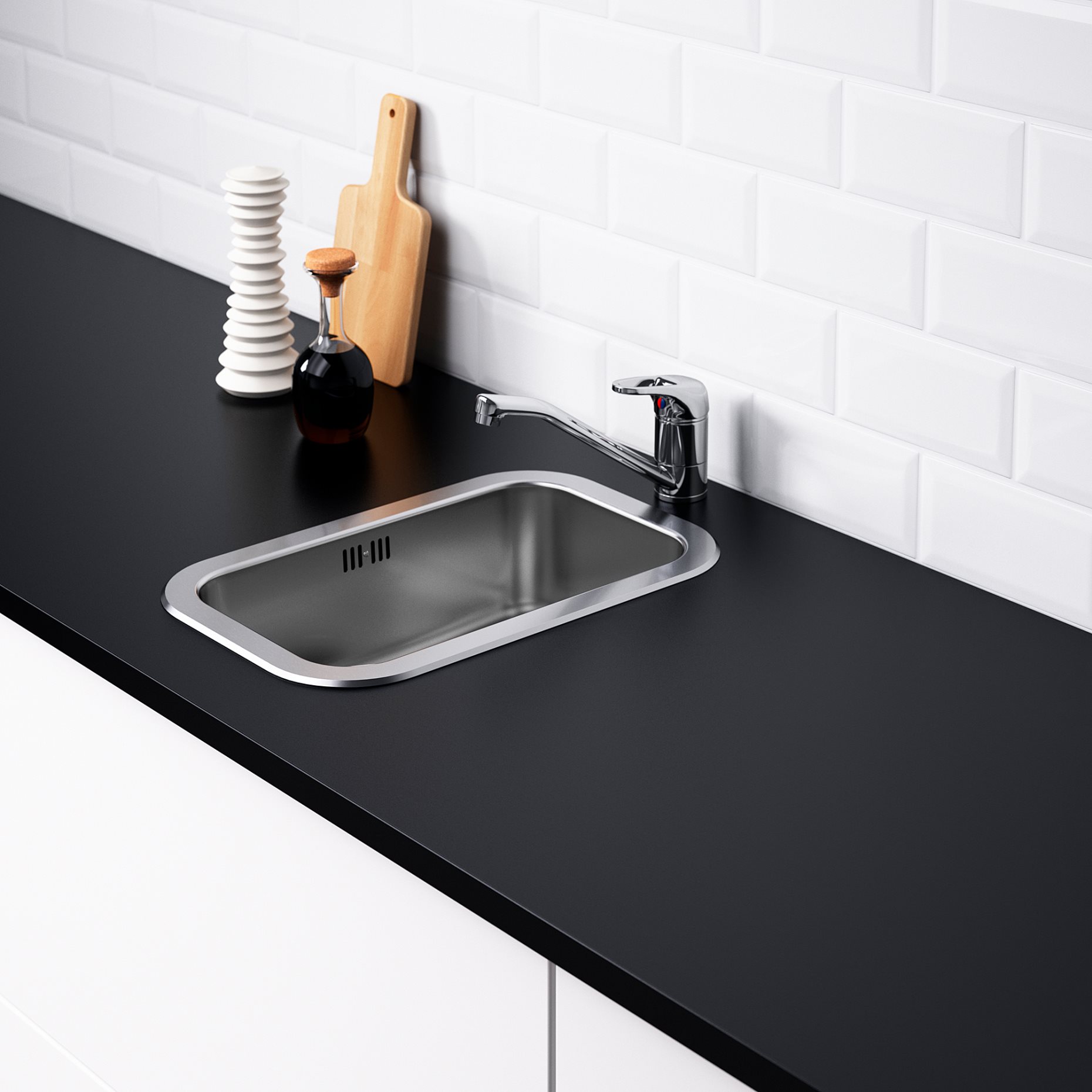BOHOLMEN, inset sink 1 bowl, 47x30 cm, 991.575.01