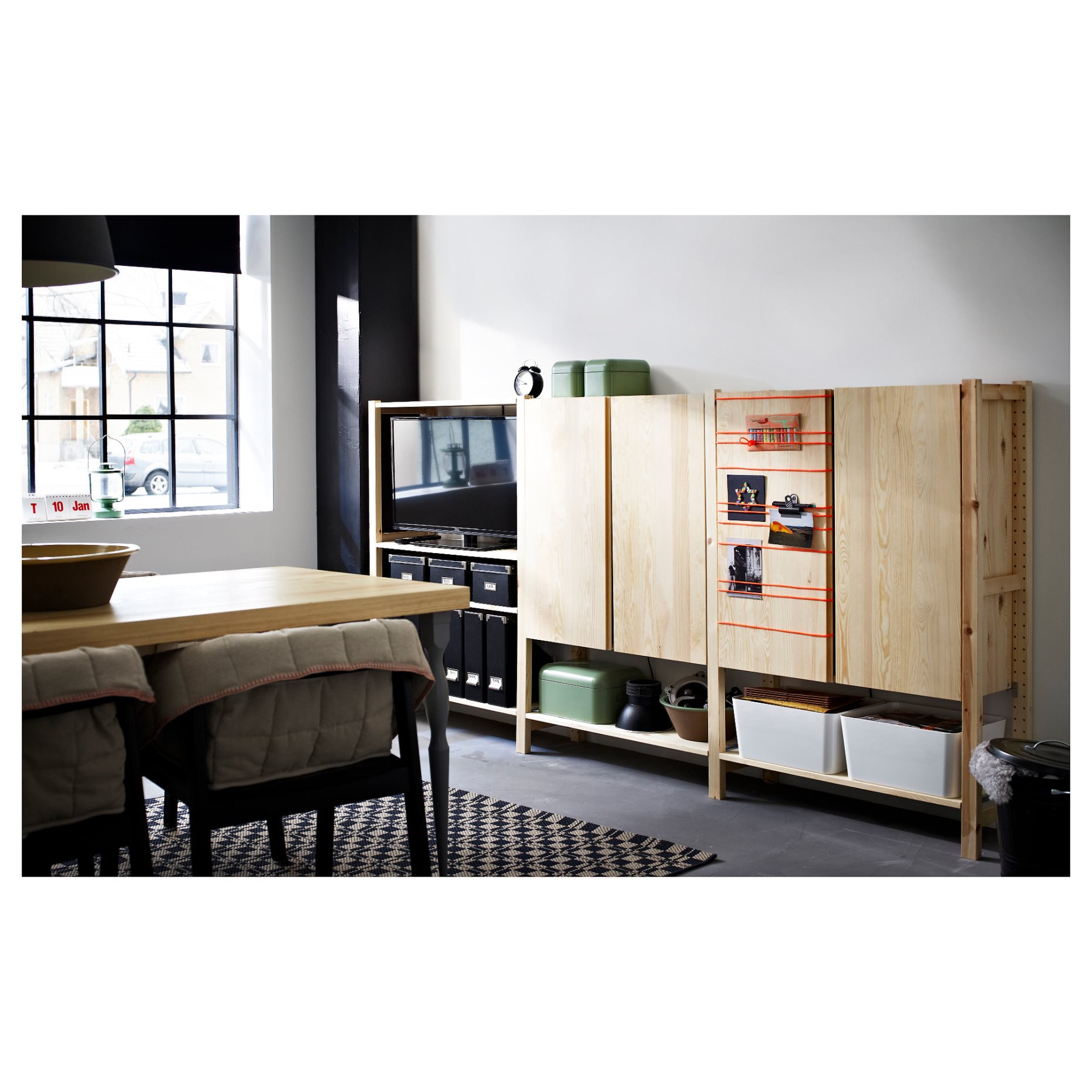 IVAR, 3 sections/shelves/cabinet, 992.483.80