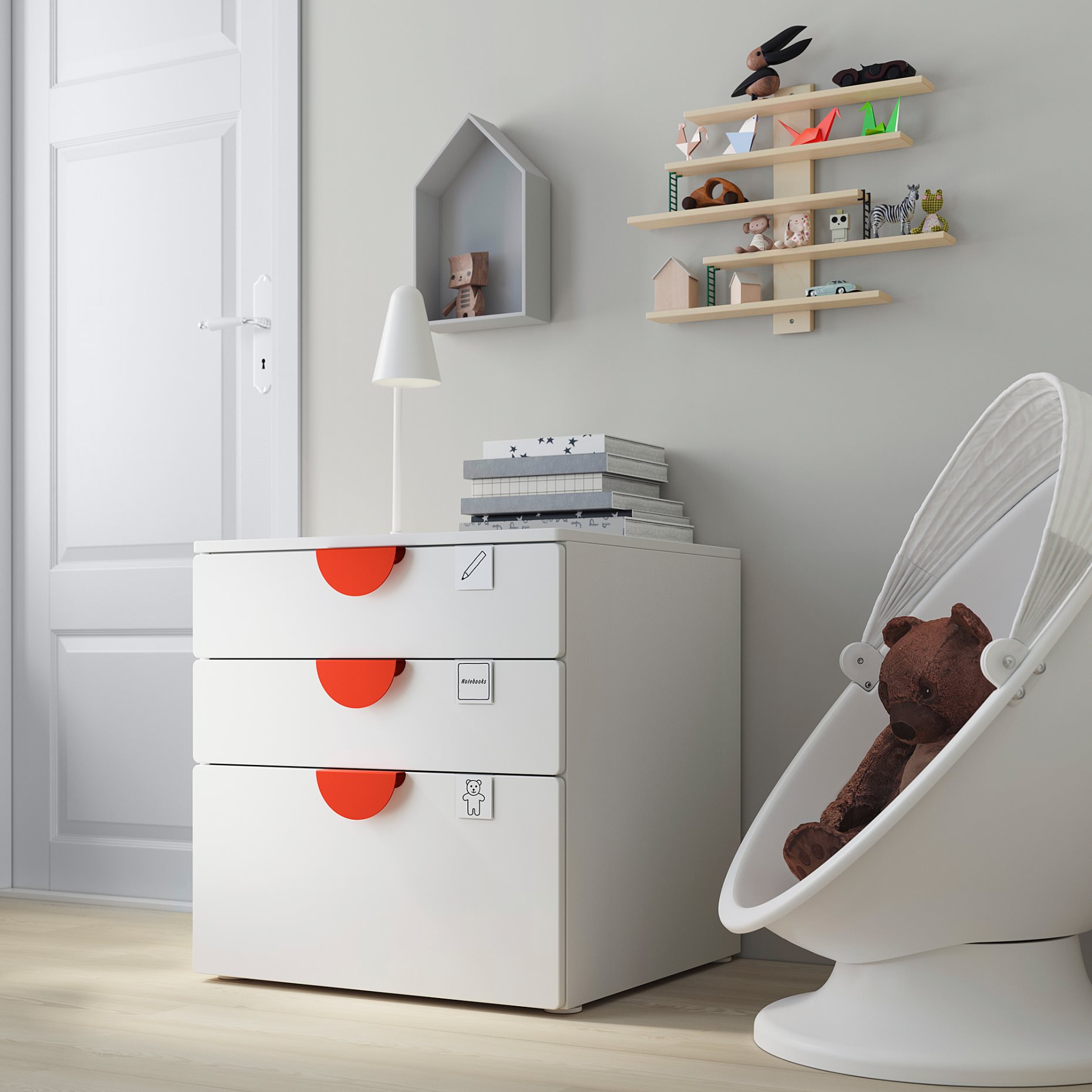 SMASTAD/PLATSA, chest of 3 drawers, 993.875.21