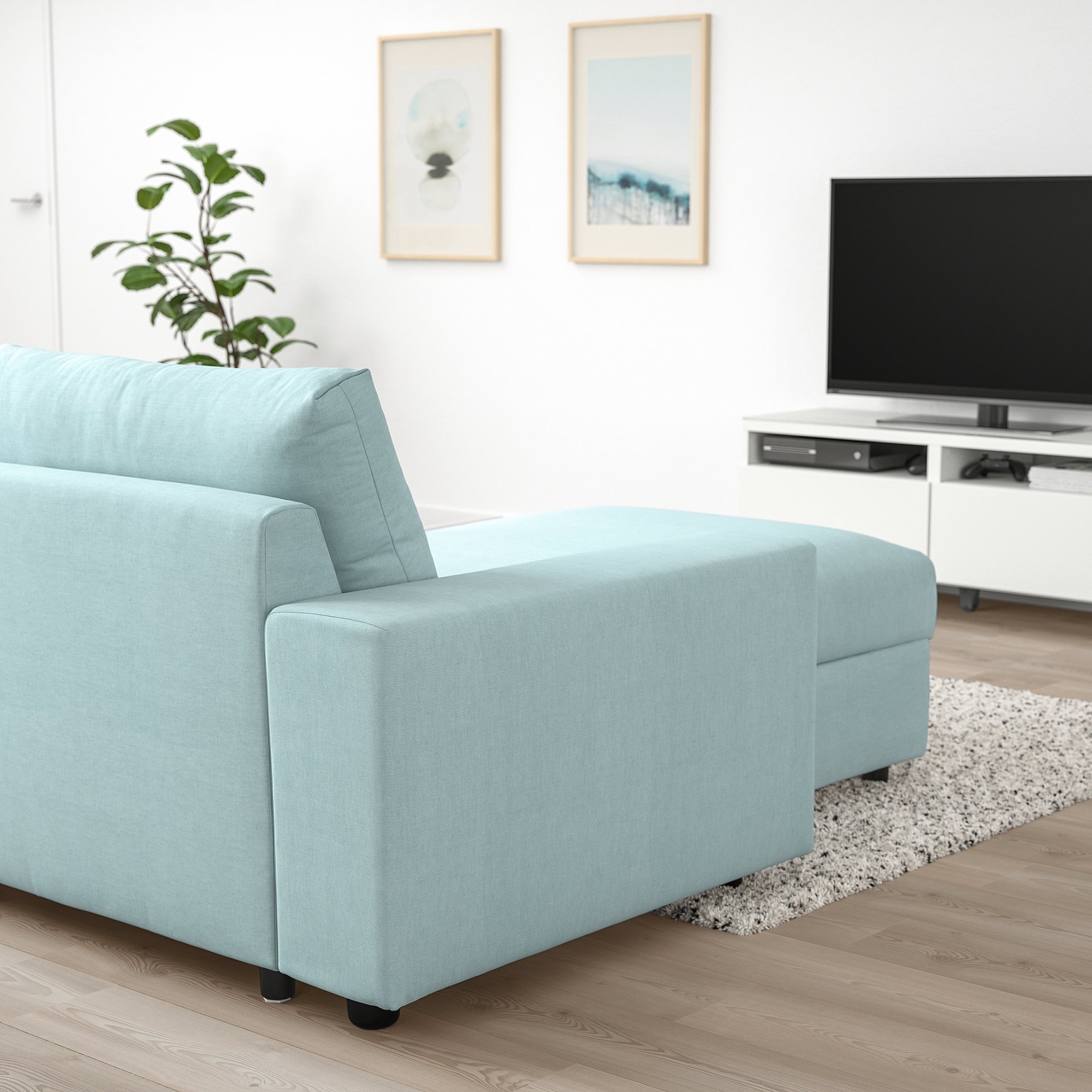 VIMLE, chaise longue with wide armrests, 994.091.51