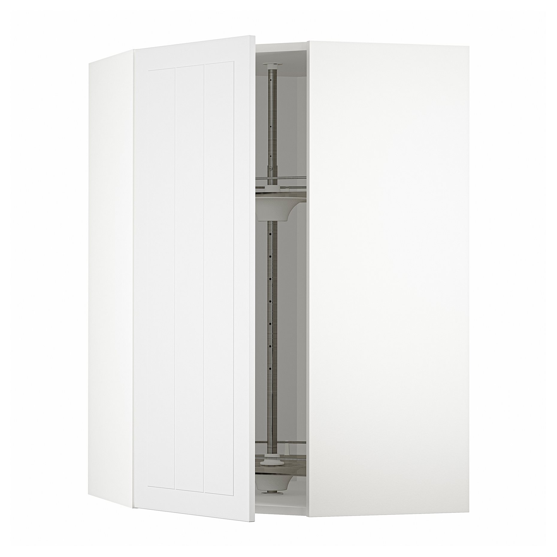 METOD, corner wall cabinet with carousel, 68x100 cm, 994.092.07