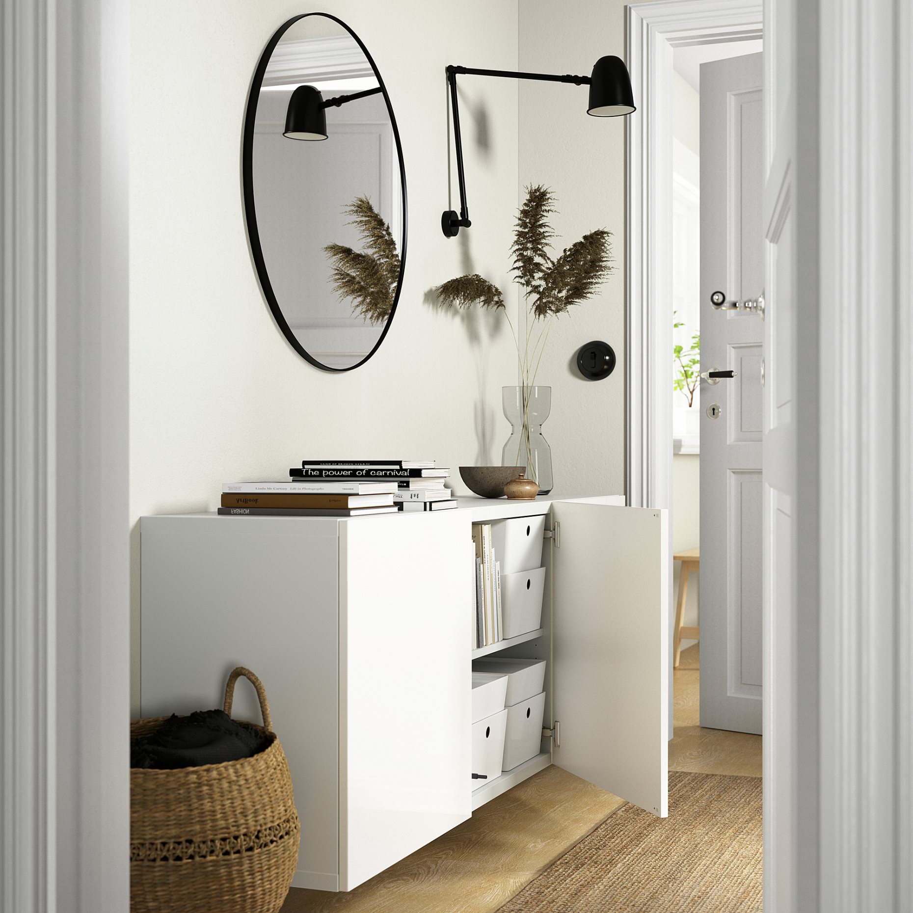 BESTÅ, wall-mounted cabinet combination, 180x42x64 cm, 994.124.84