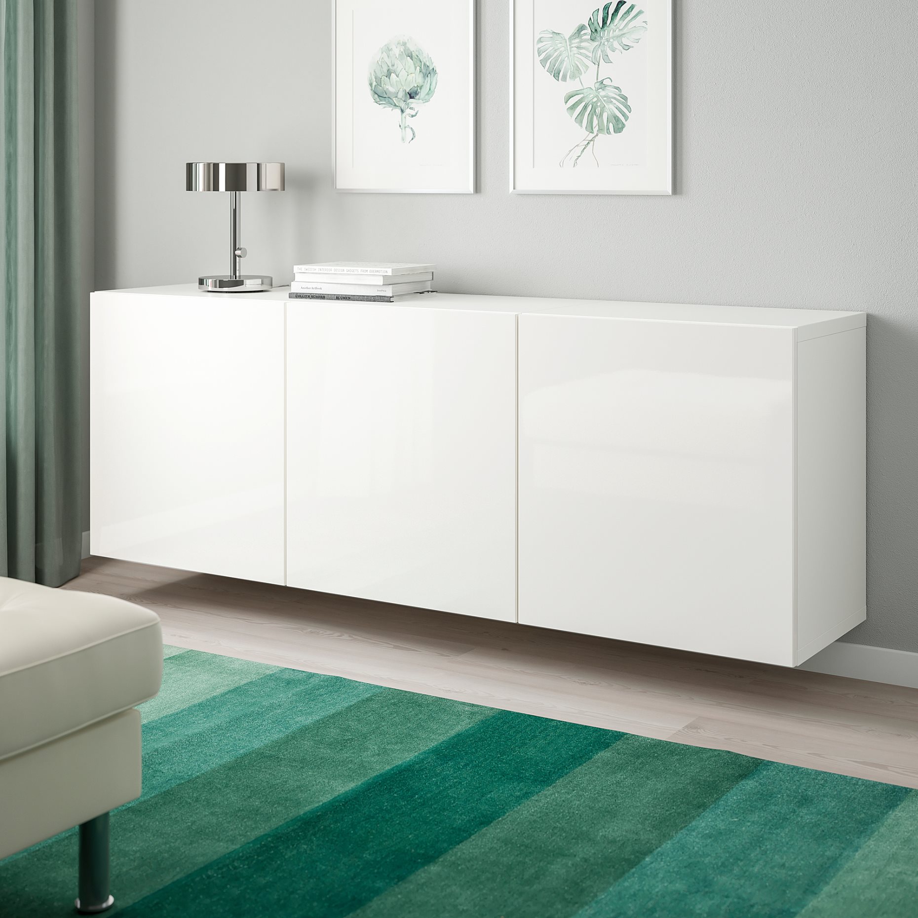 BESTÅ, wall-mounted cabinet combination, 180x42x64 cm, 994.124.84
