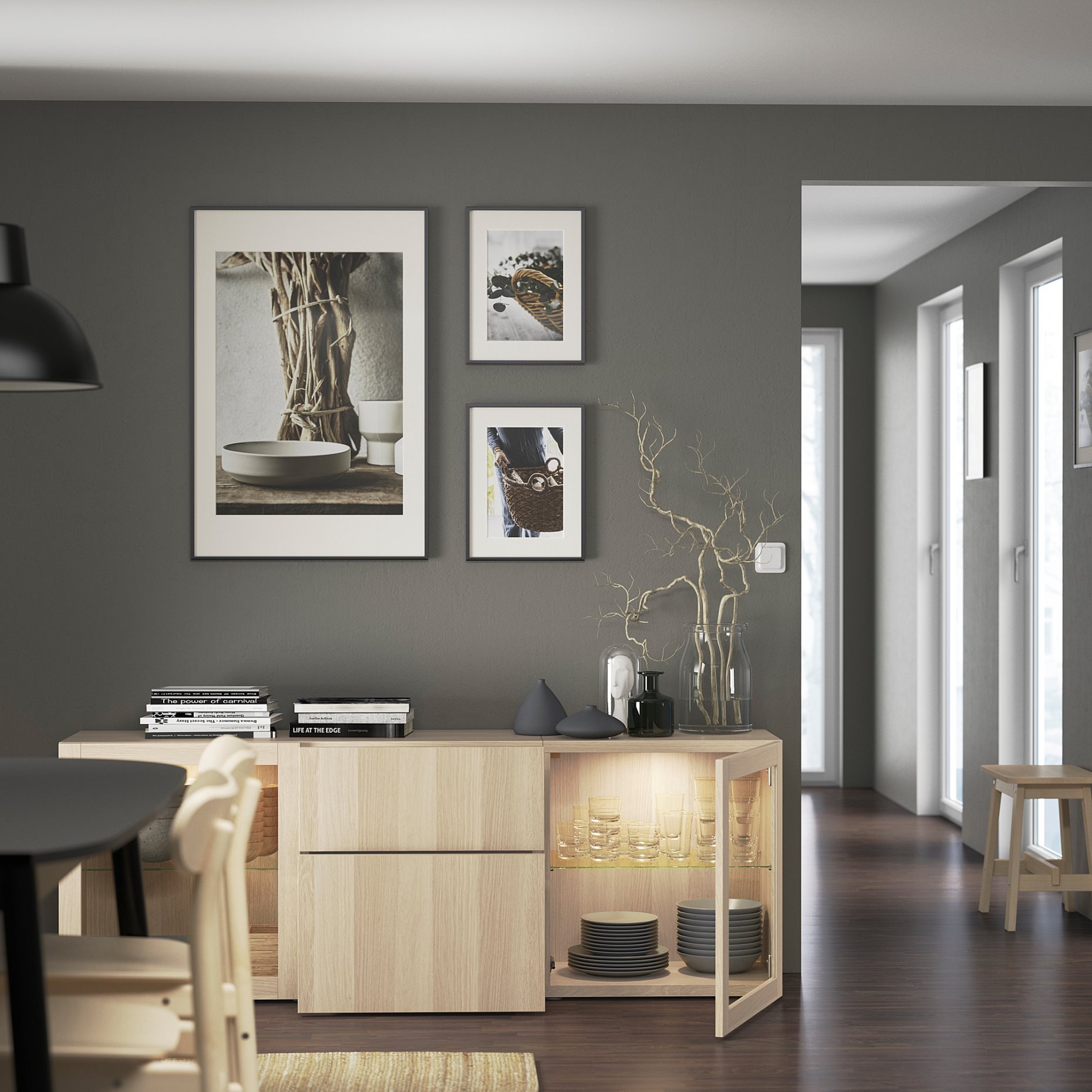 BESTÅ, storage combination with drawers, 180x42x65 cm, 994.126.67