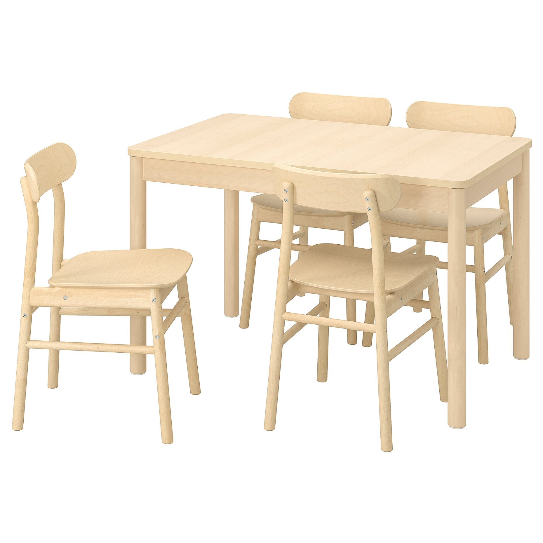 RONNINGE/RONNINGE, τραπέζι και 4 καρέκλες, 118/173 cm, 994.290.45