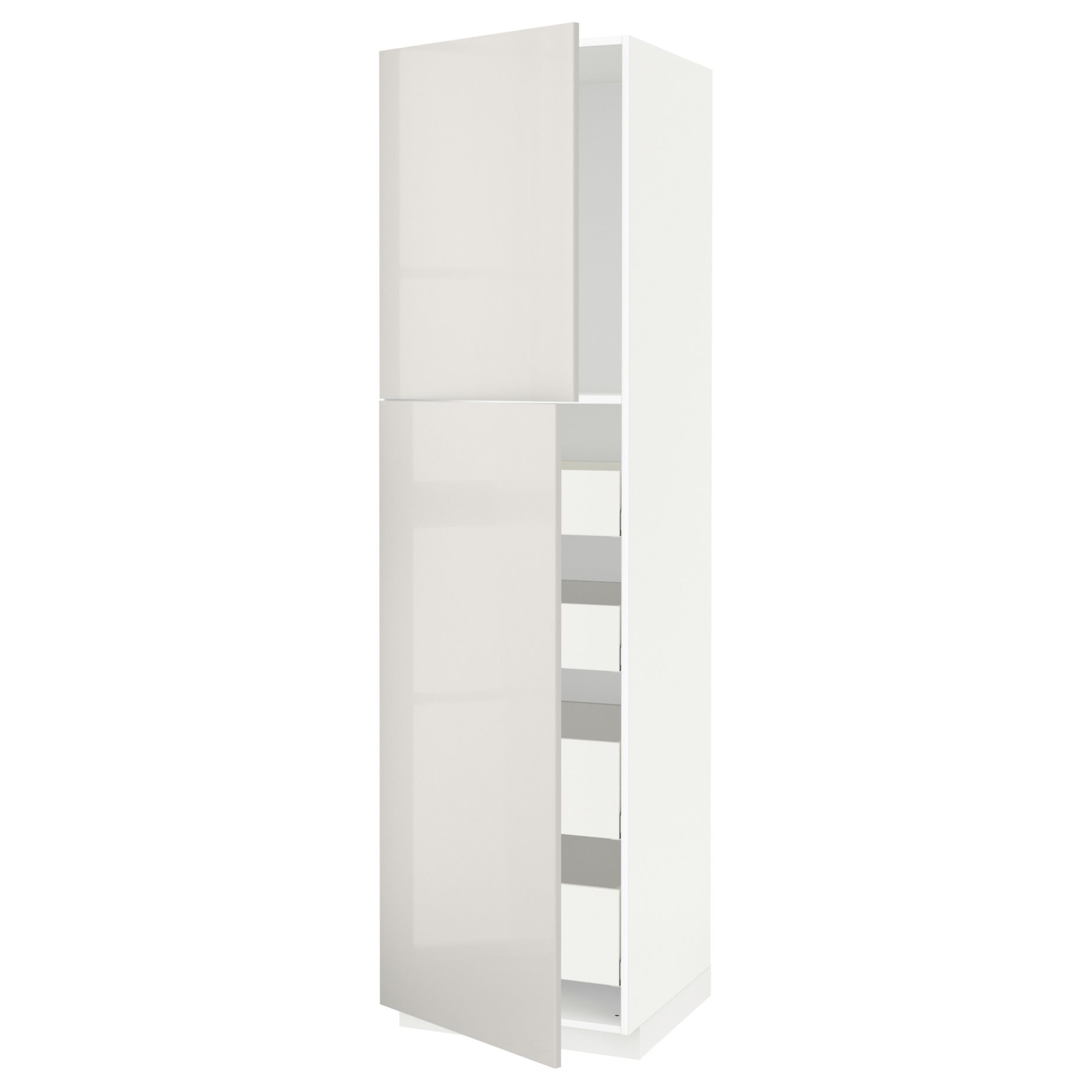 METOD, high cabinet with 2 doors/4 drawers, 60x60x220 cm, 994.661.32