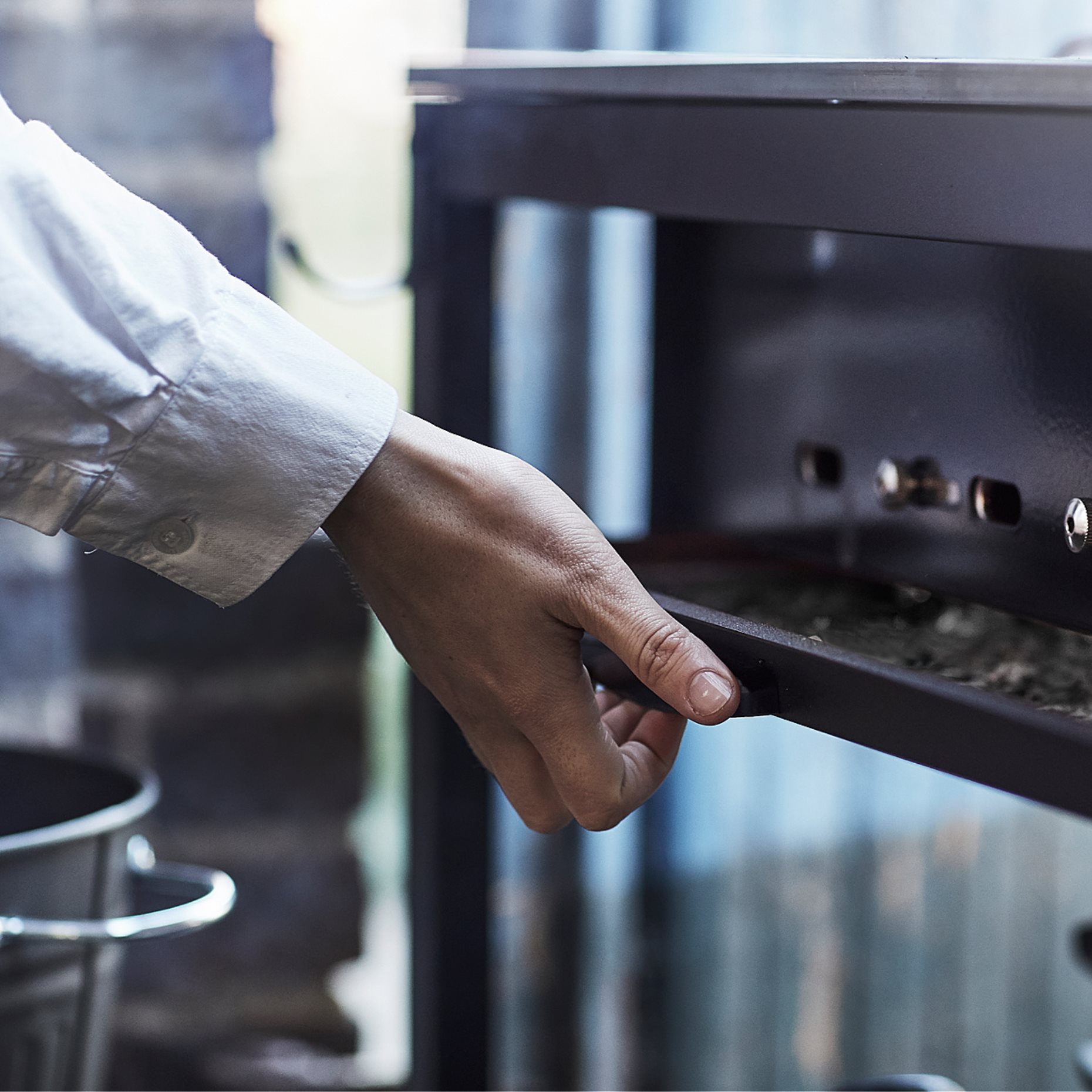 GRILLSKÄR, kitchen sink unit/charcoal barbecue/outdoor, 258x147 cm, 994.964.45