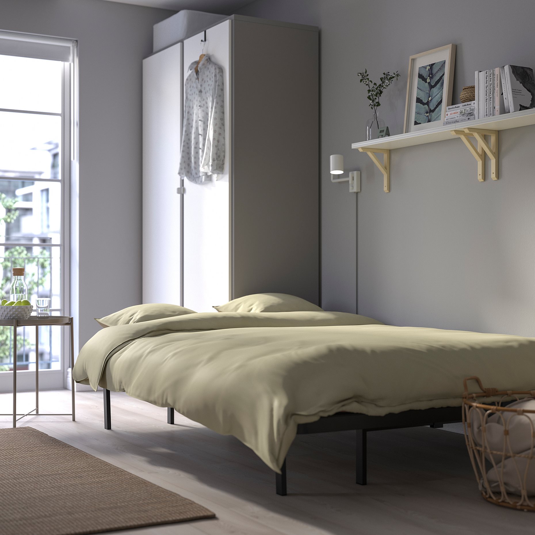 NYHAMN, 3-seat sofa-bed with foam mattress, 994.999.91