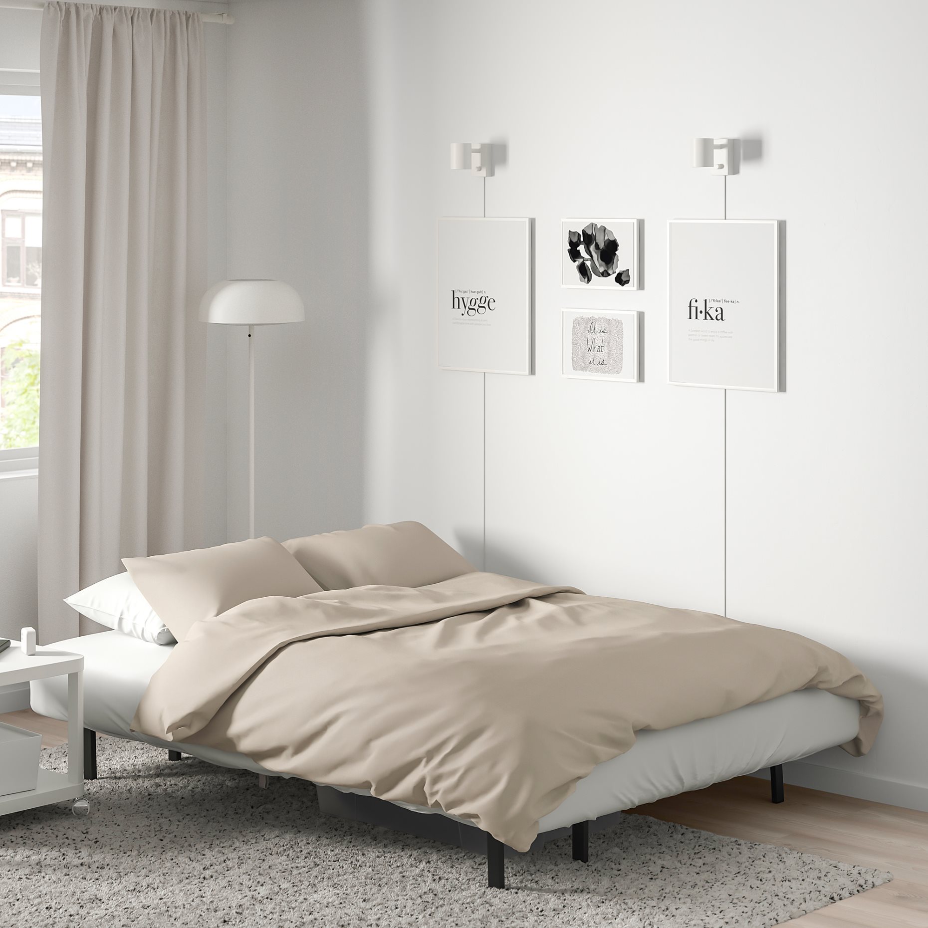 NYHAMN, 3-seat sofa-bed with foam mattress, 994.999.91