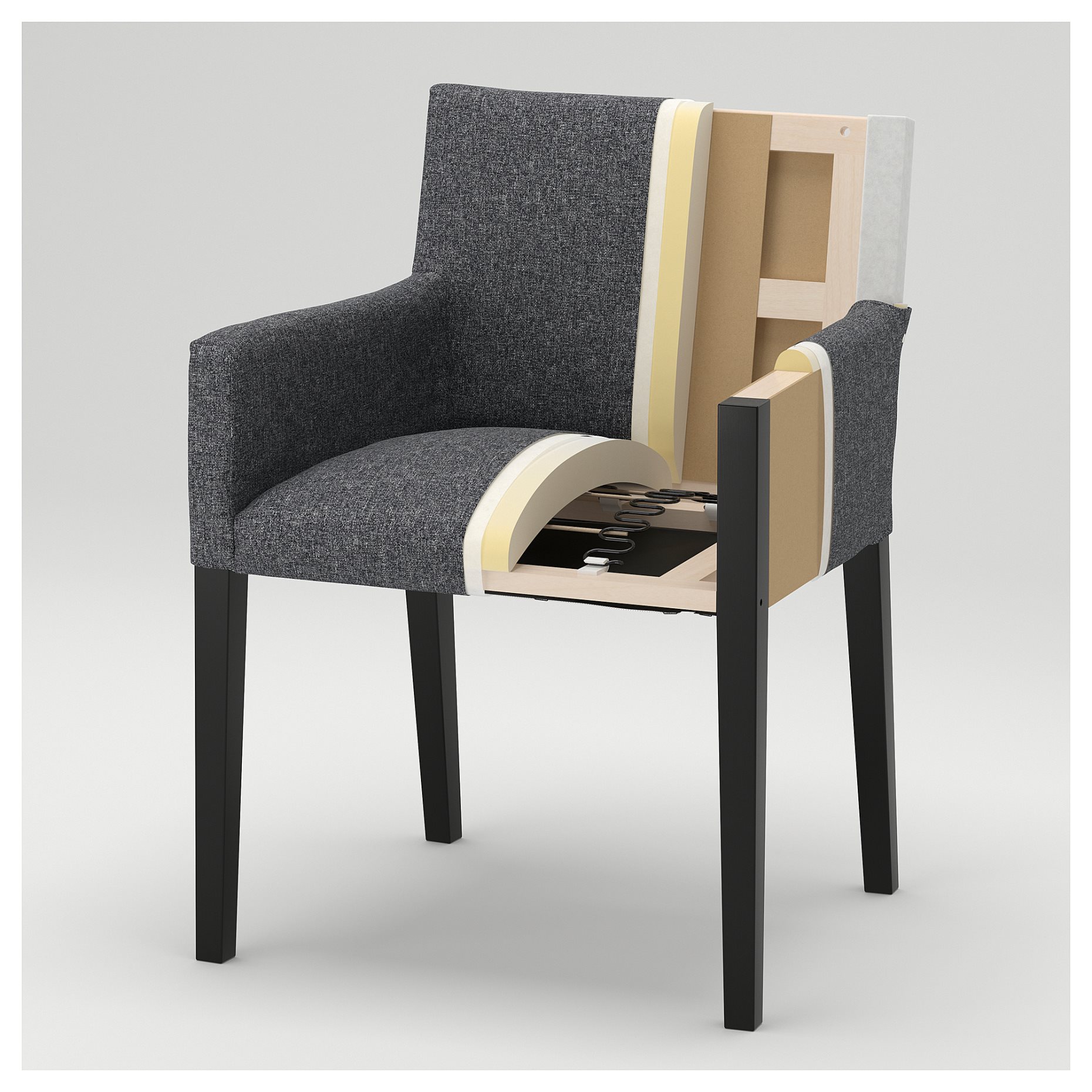 MÅRENÄS, chair with armrests, 995.143.88