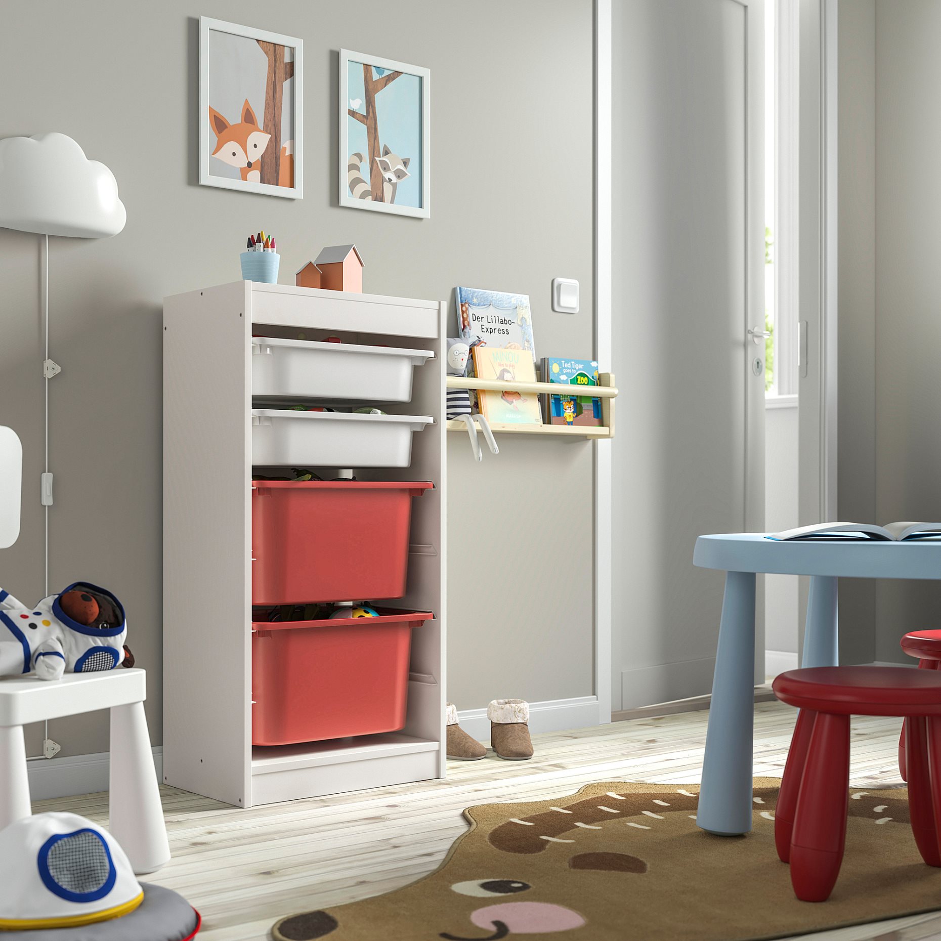 TROFAST, storage combination with boxes, 46x30x94 cm, 995.751.93