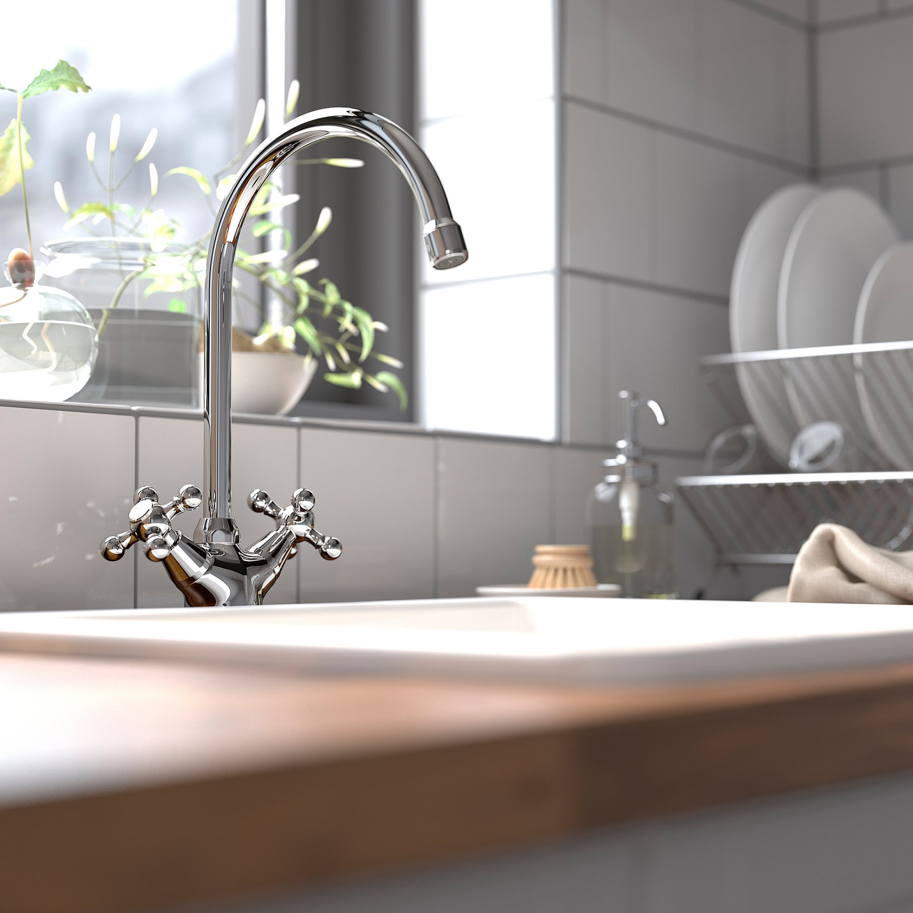 EDSVIK, μπαταρία κουζίνας, διπλού ελέγχου, 000.318.41