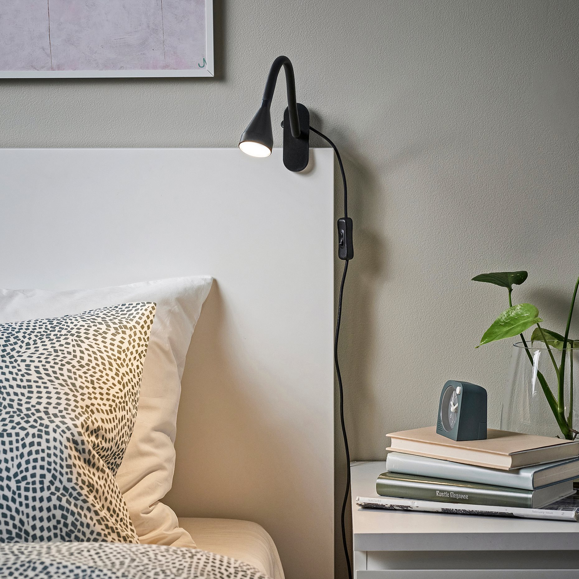 NÄVLINGE, clamp spotlight with built-in LED light source, 004.498.77