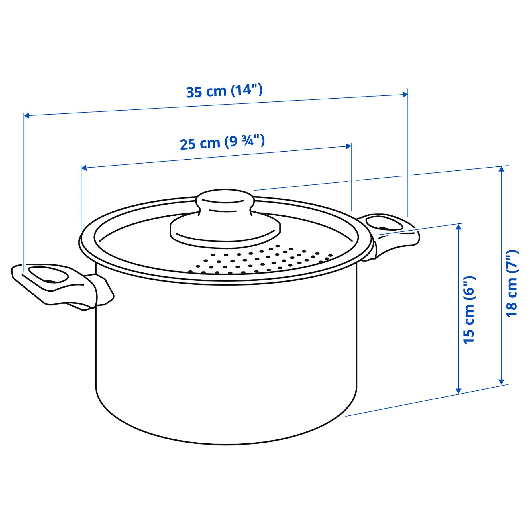 HEMLAGAD, pot with lid, 5 l, 004.622.13