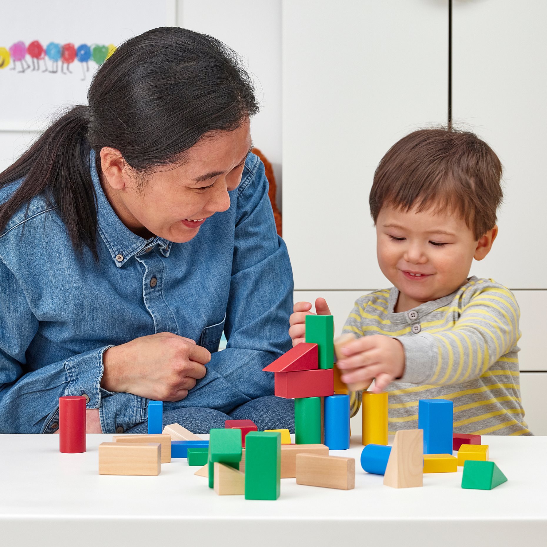 UNDERHÅLLA, 40-piece wooden building block set, 005.066.84