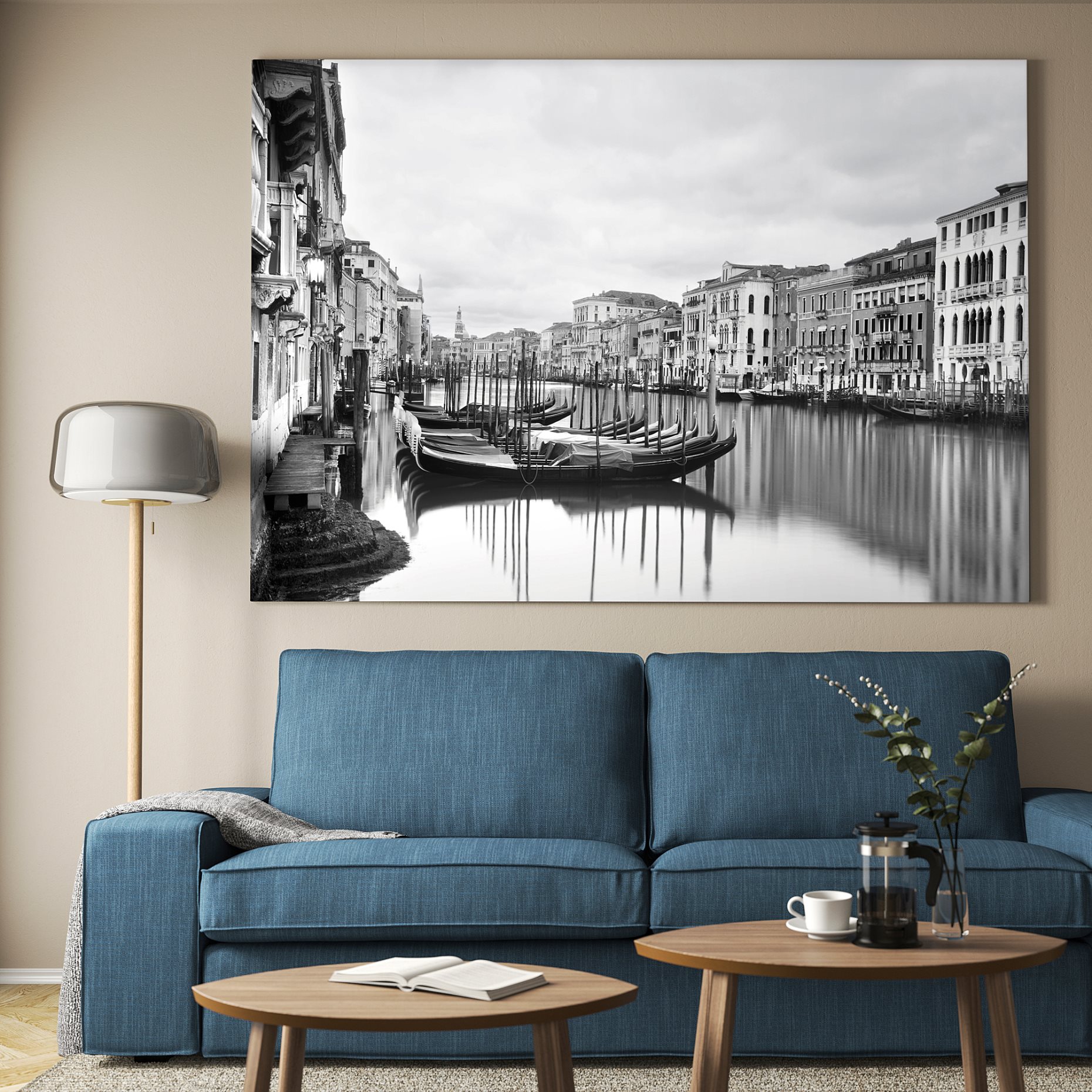 BJÖRKSTA, picture with frame/Canal Grande, 200x140 cm, 093.849.61