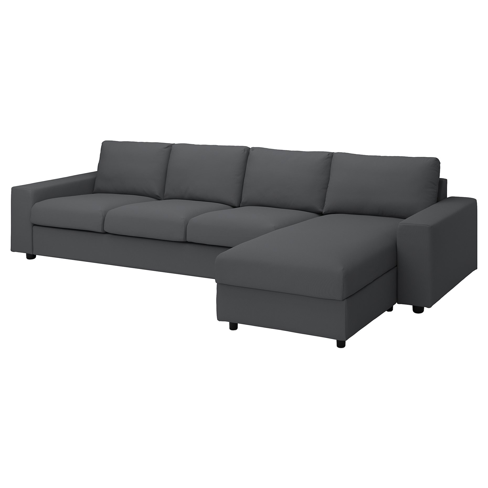 VIMLE, 4-seat sofa with chaise longue with wide armrests, 094.017.72
