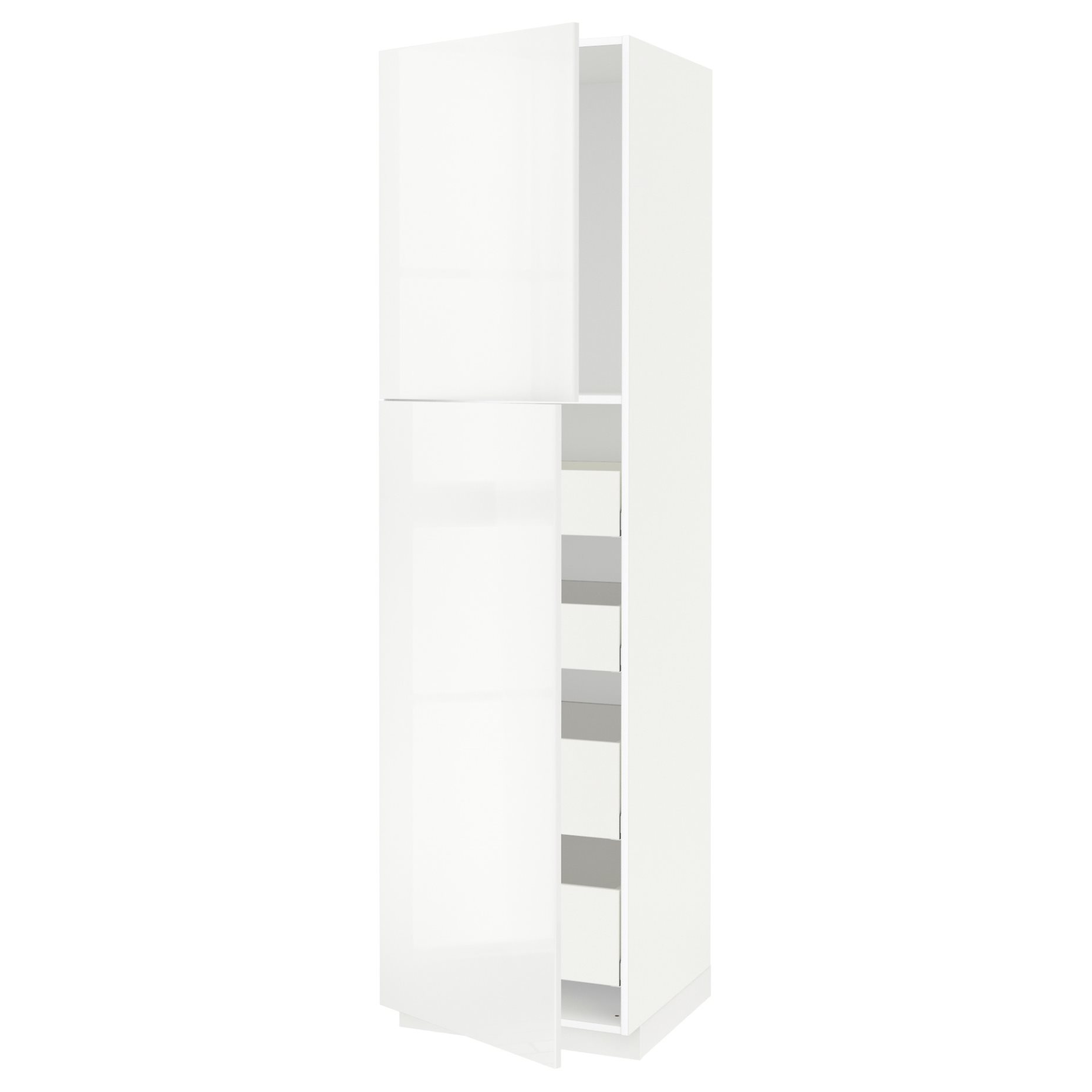 METOD, high cabinet with 2 doors/4 drawers, 60x60x220 cm, 094.597.01