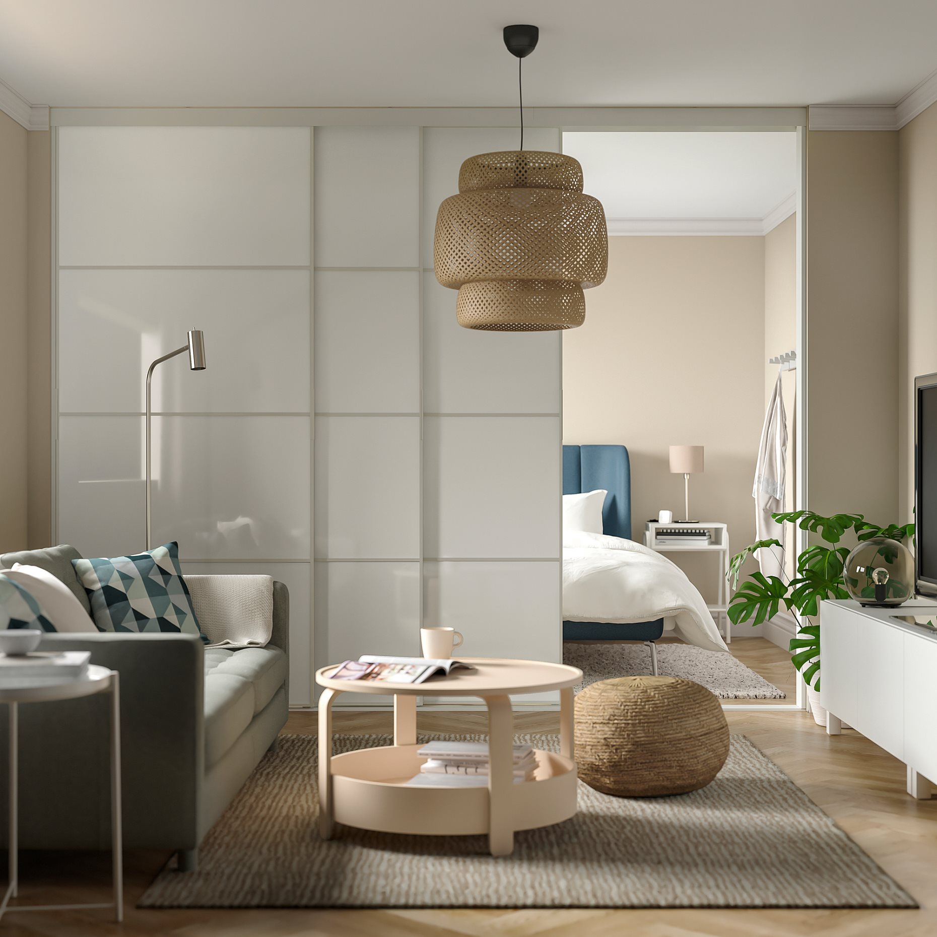 SKYTTA/FARVIK, σύνθεση με συρόμενη πόρτα, 301x240 cm, 094.779.17