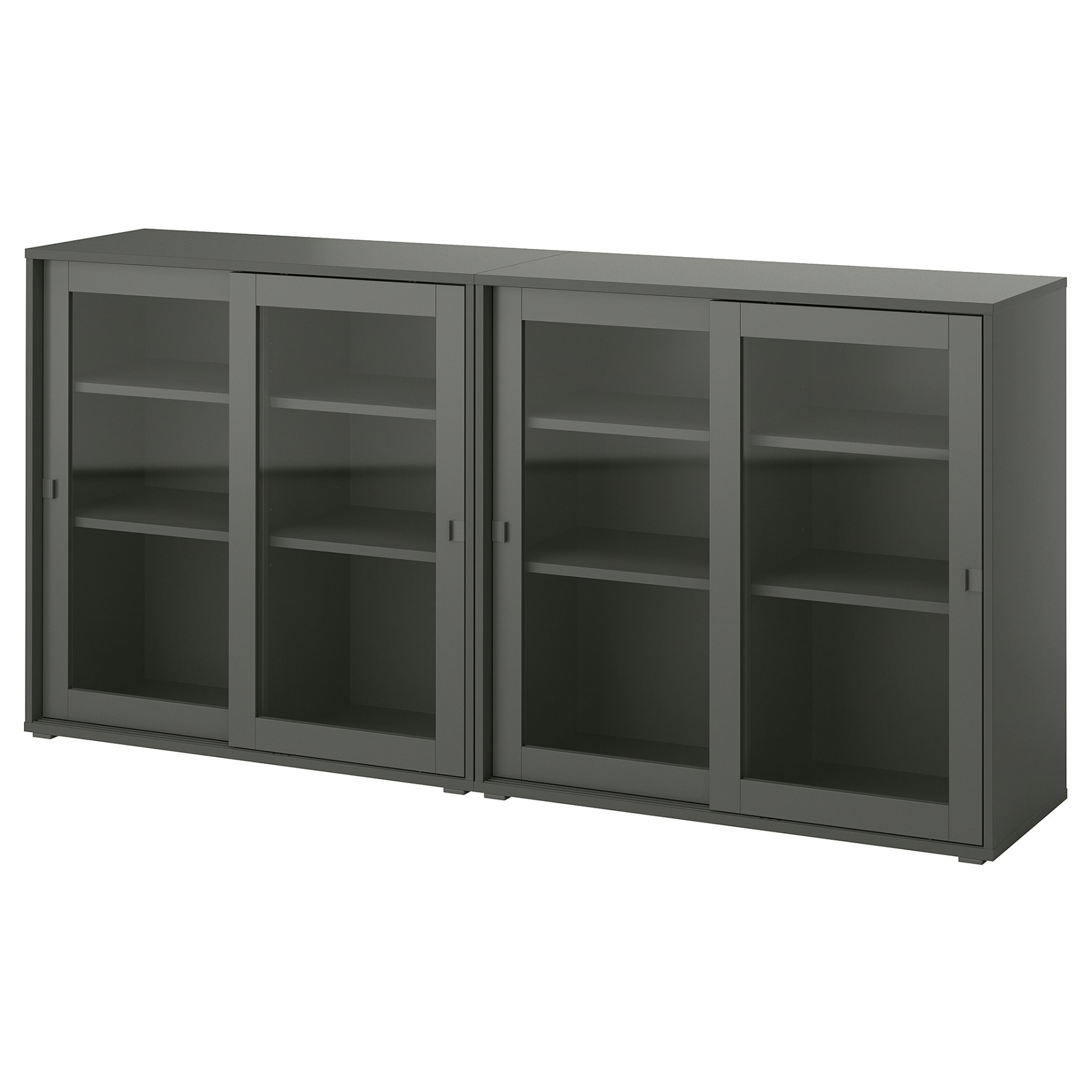 VIHALS, storage combination with glass doors, 190x37x90 cm, 095.212.08