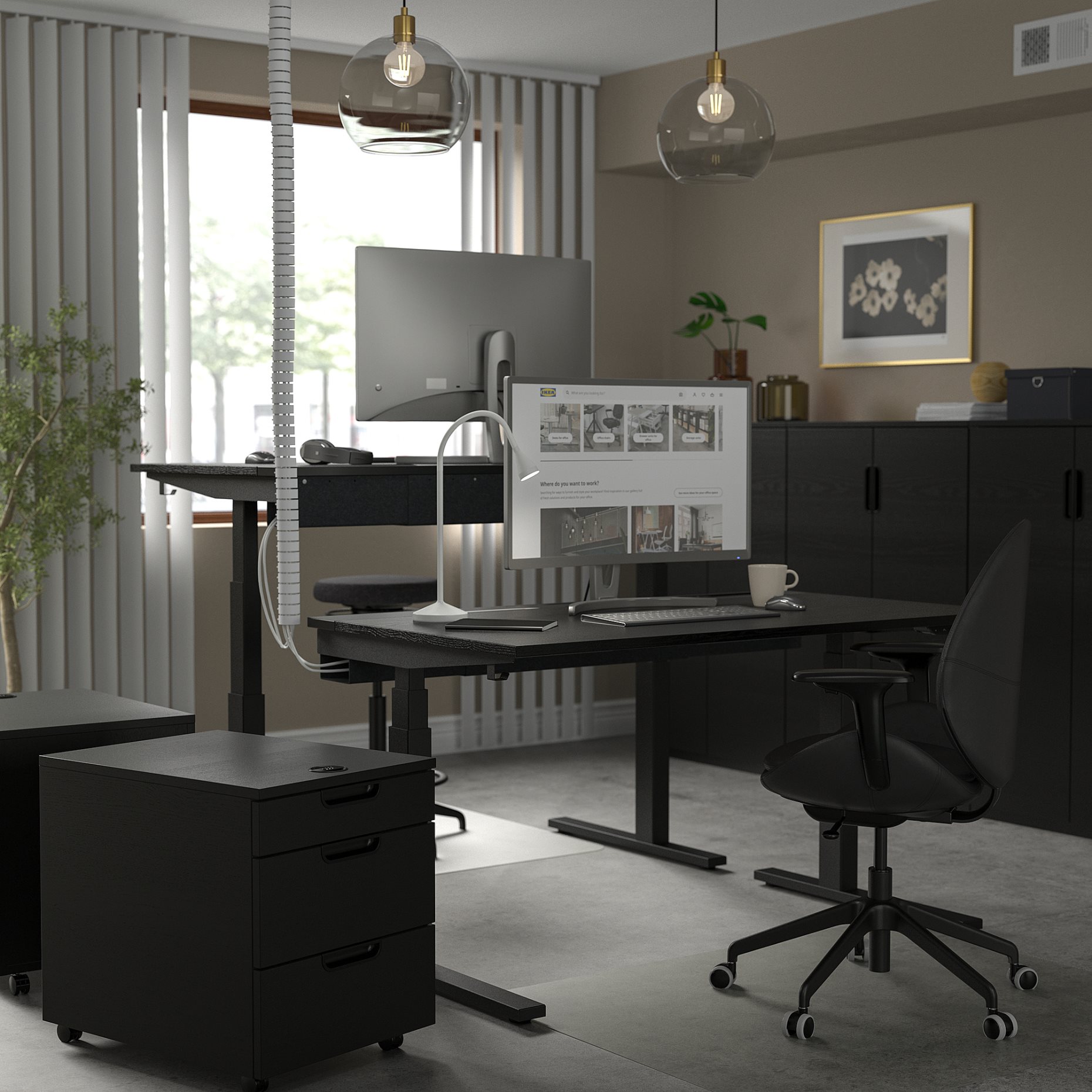 MITTZON, desk sit/stand/electric, 140x60 cm, 095.282.57