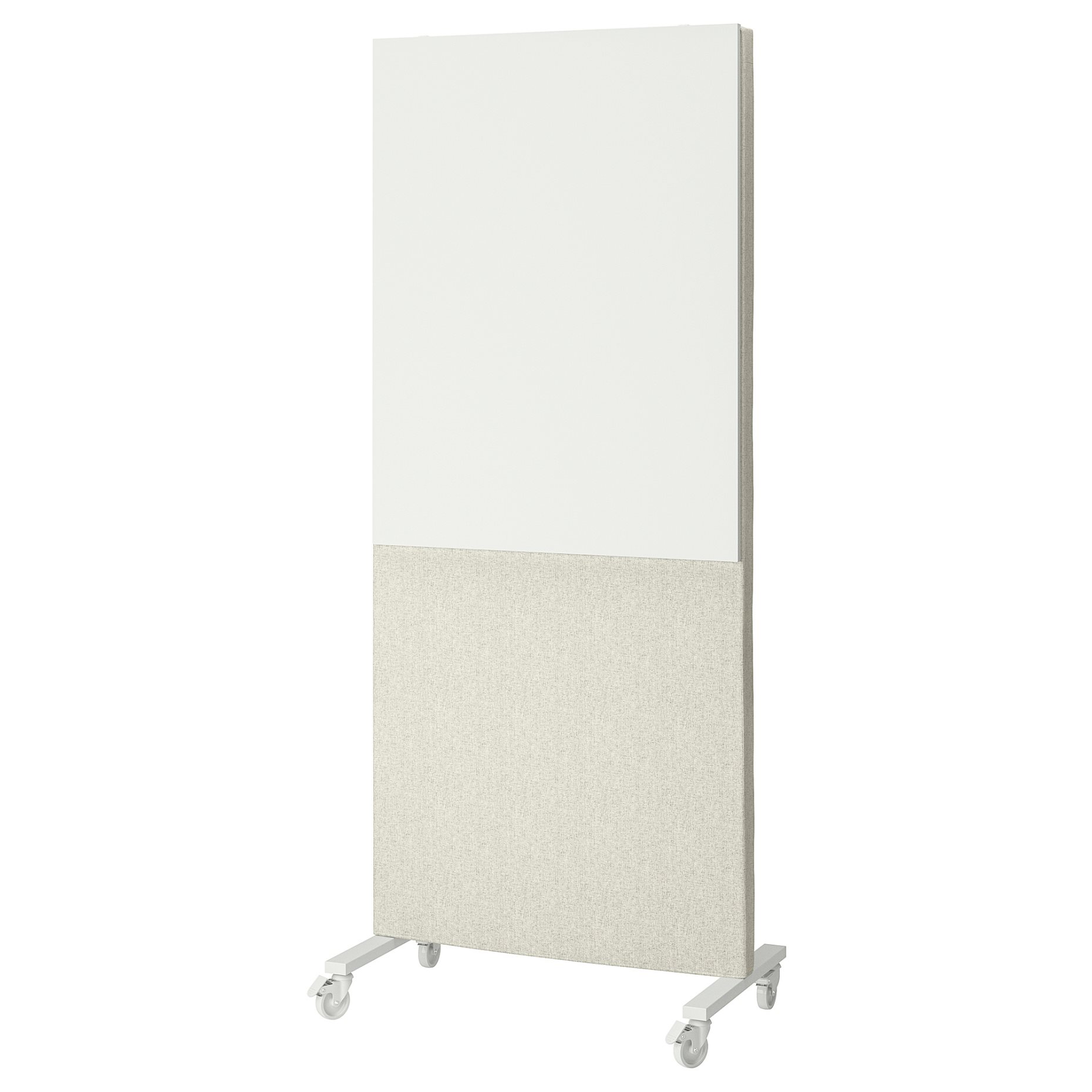 MITTZON, frame with castors/acoustic screen/whiteboard, 85x205 cm, 095.361.77