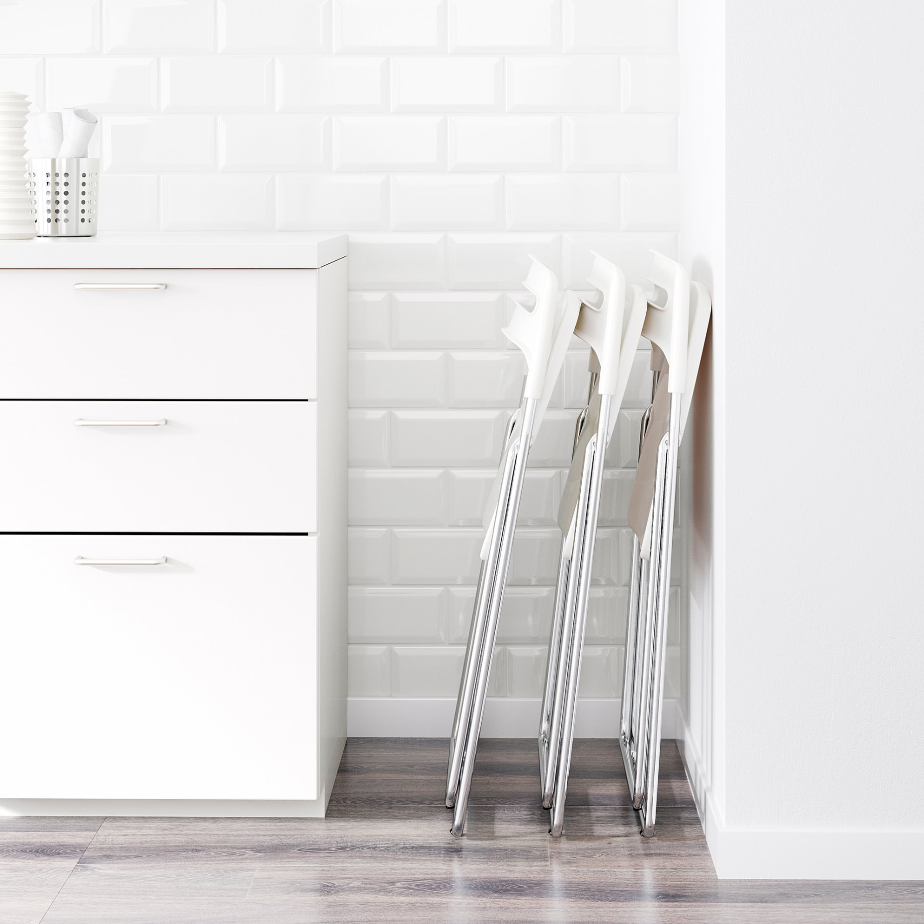 NISSE, folding chair/high-gloss, 101.150.67