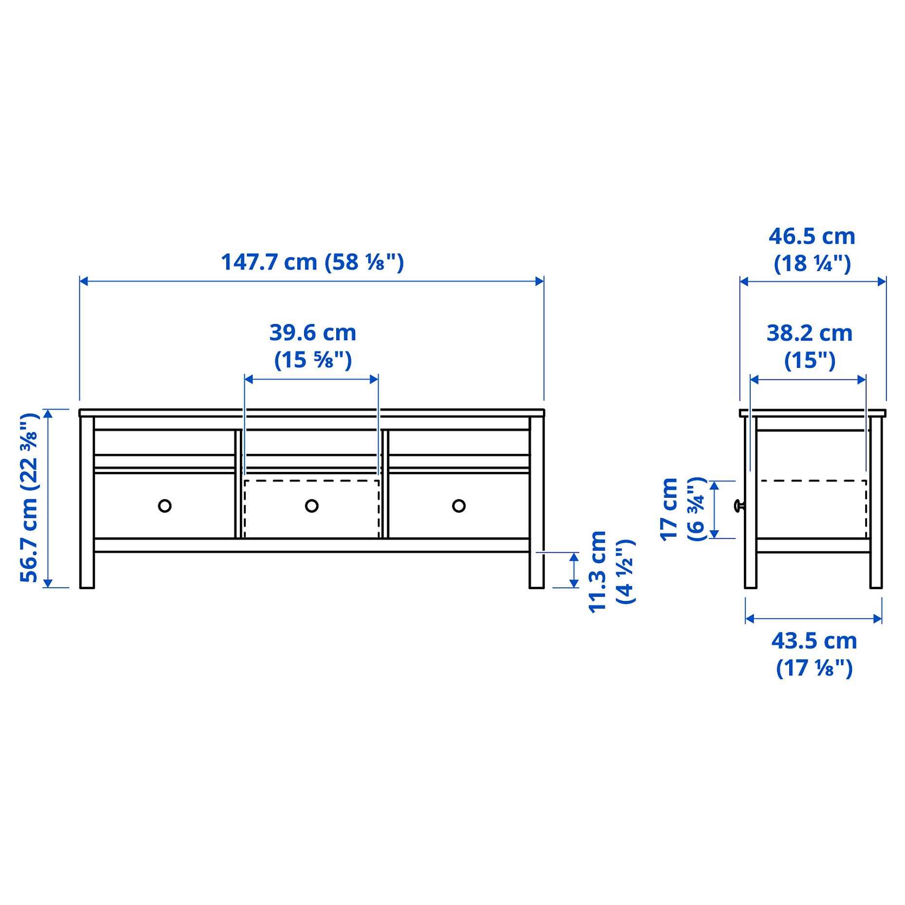 HEMNES, έπιπλο TV, 104.523.03