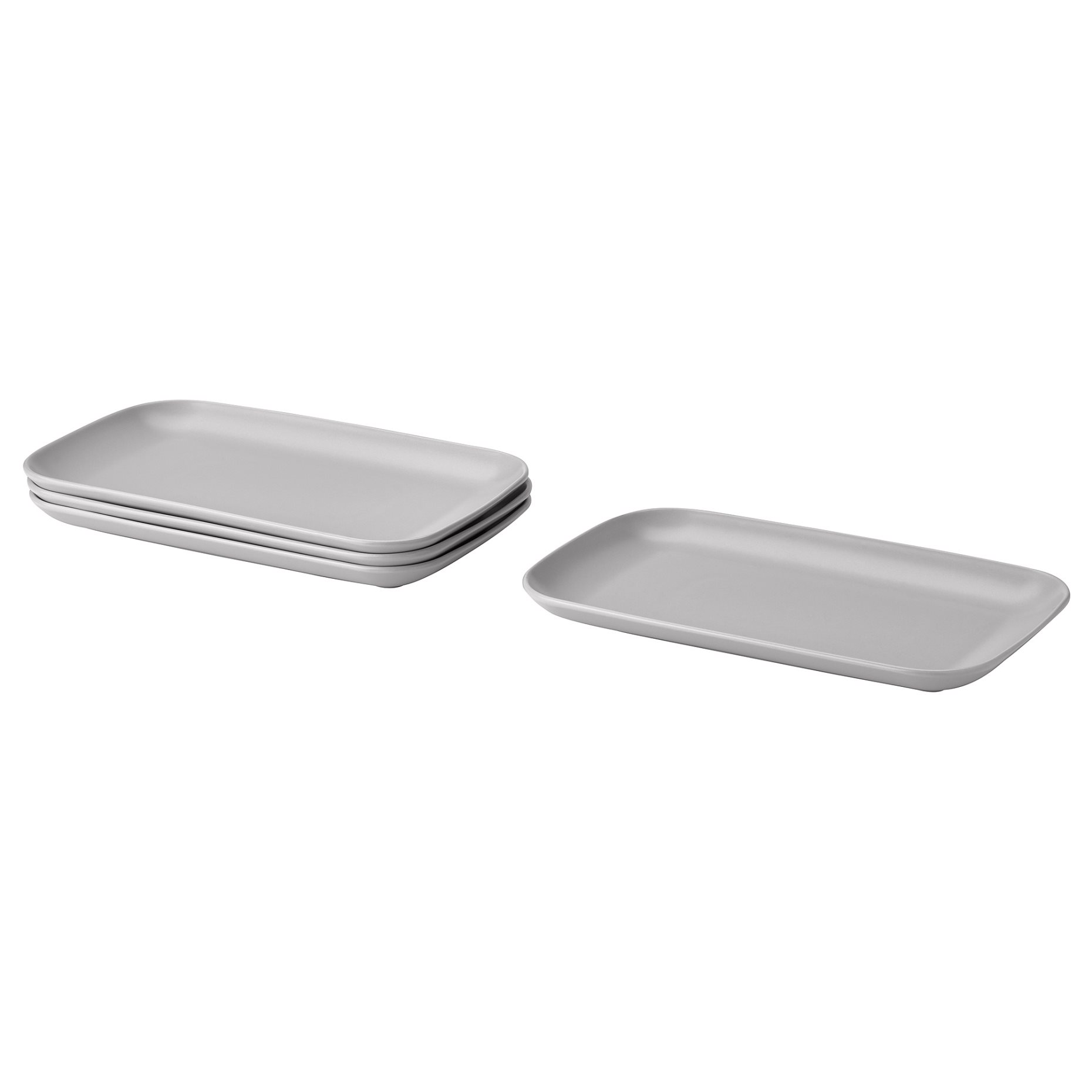 FÄRGKLAR, plate/matt 4 pack, 30x18 cm, 104.796.42