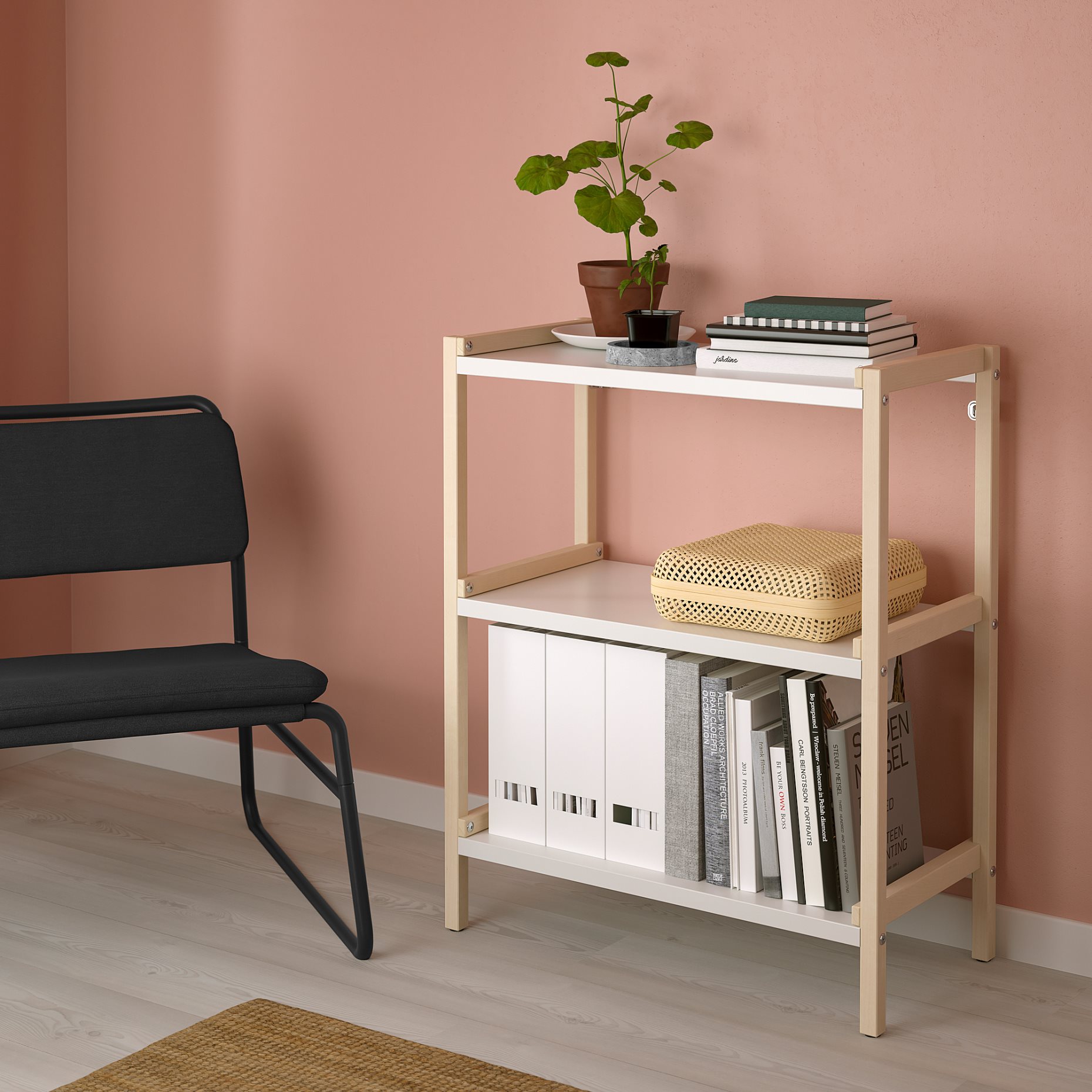 EKENABBEN, open shelving unit/ aspen, 70x34x86 cm, 104.878.16