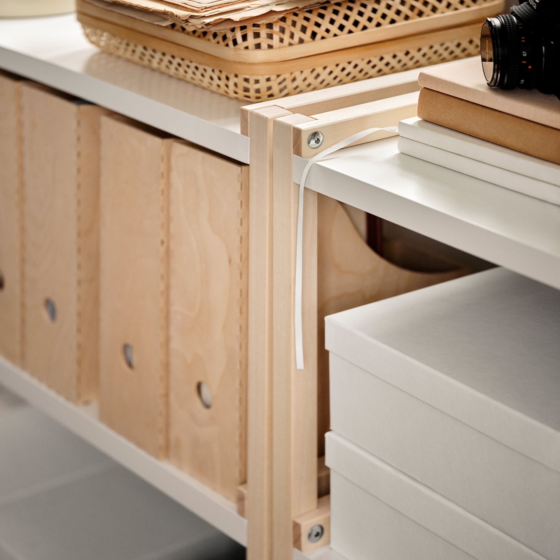 EKENABBEN, open shelving unit/ aspen, 70x34x86 cm, 104.878.16