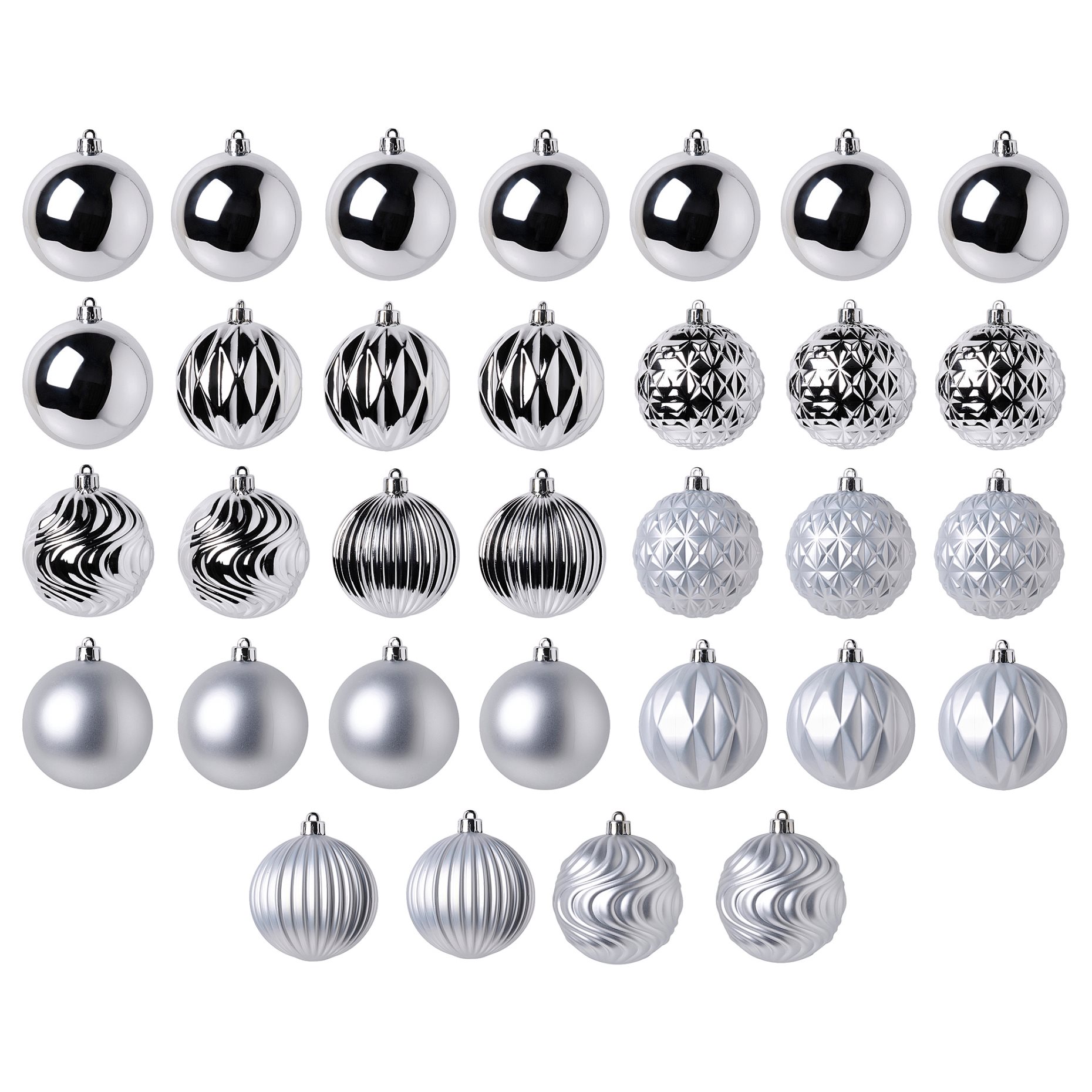 VINTERFINT, decoration bauble/32 pack, 8 cm, 105.271.67