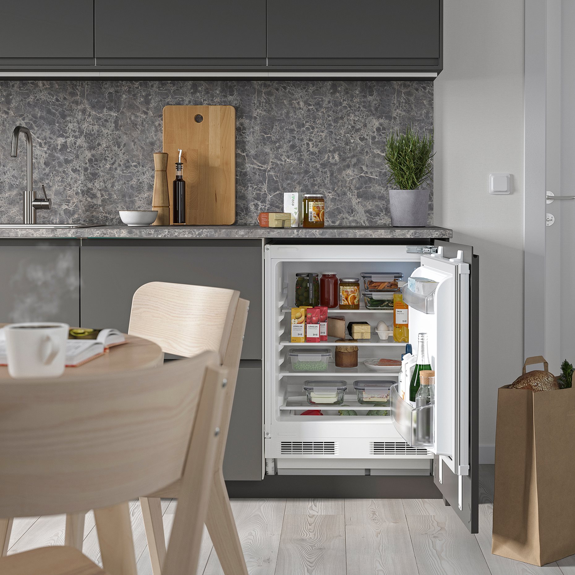 FASTNAS, ψυγείο εντοιχιζόμενο/IKEA 500, 130 l, 105.680.06