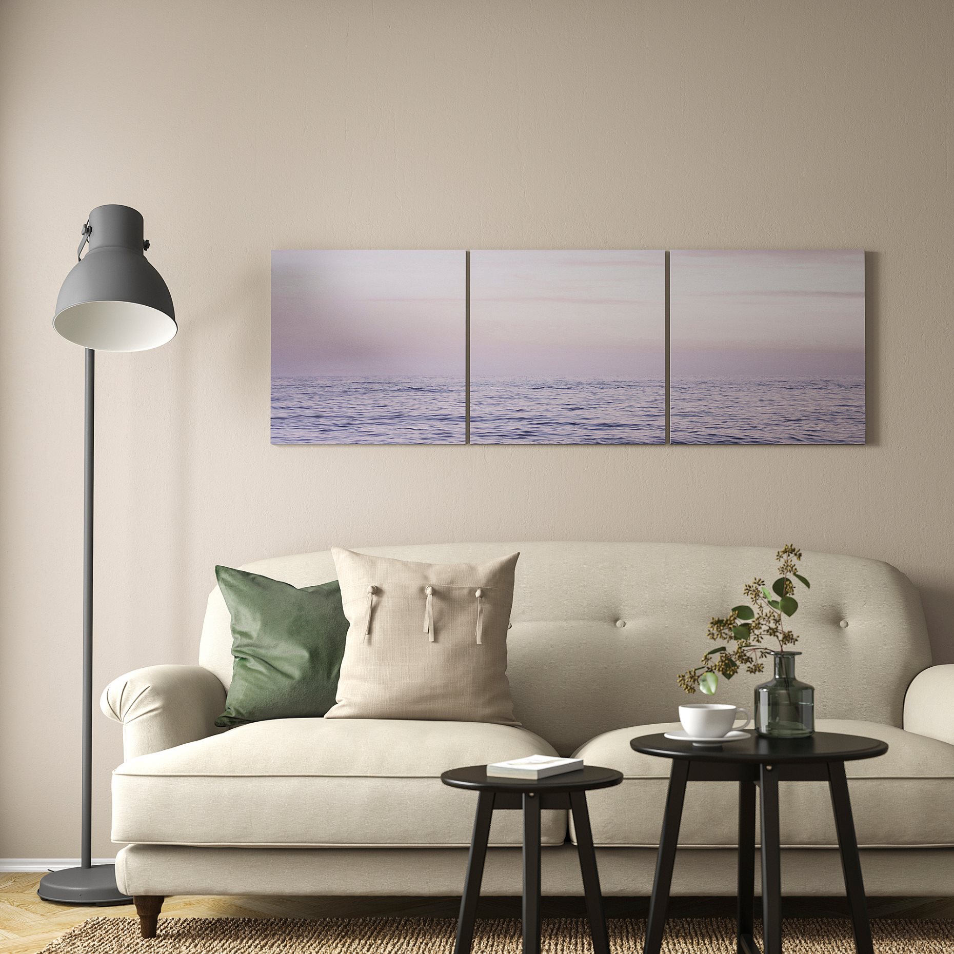 PJÄTTERYD, πίνακας/αποχρώσεις, 3 τεμ. 56x56 cm, 105.680.87