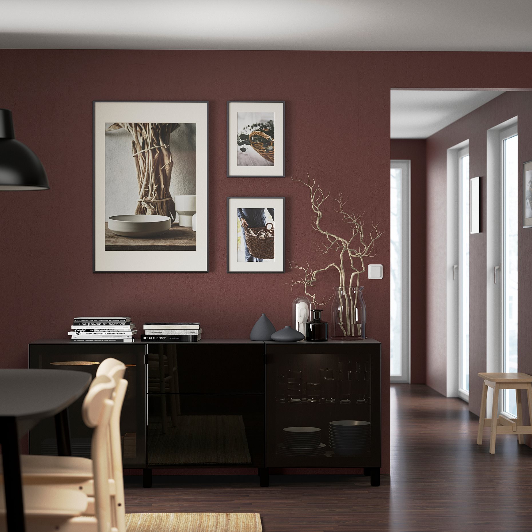 BESTÅ, storage combination with drawers soft-closing, 180x42x74 cm, 193.026.96