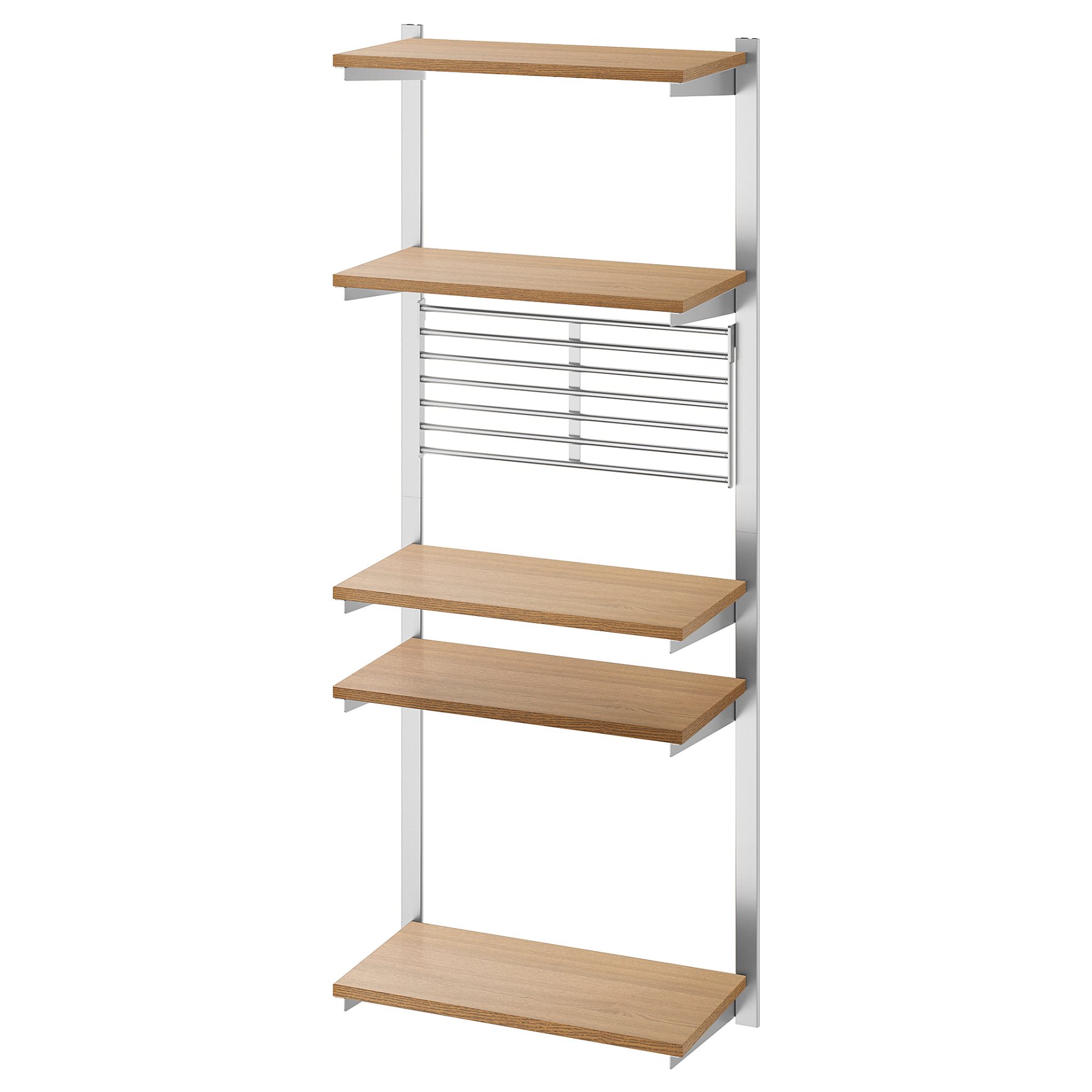 KUNGSFORS, suspension rail with shelf/wall grid, 193.084.05