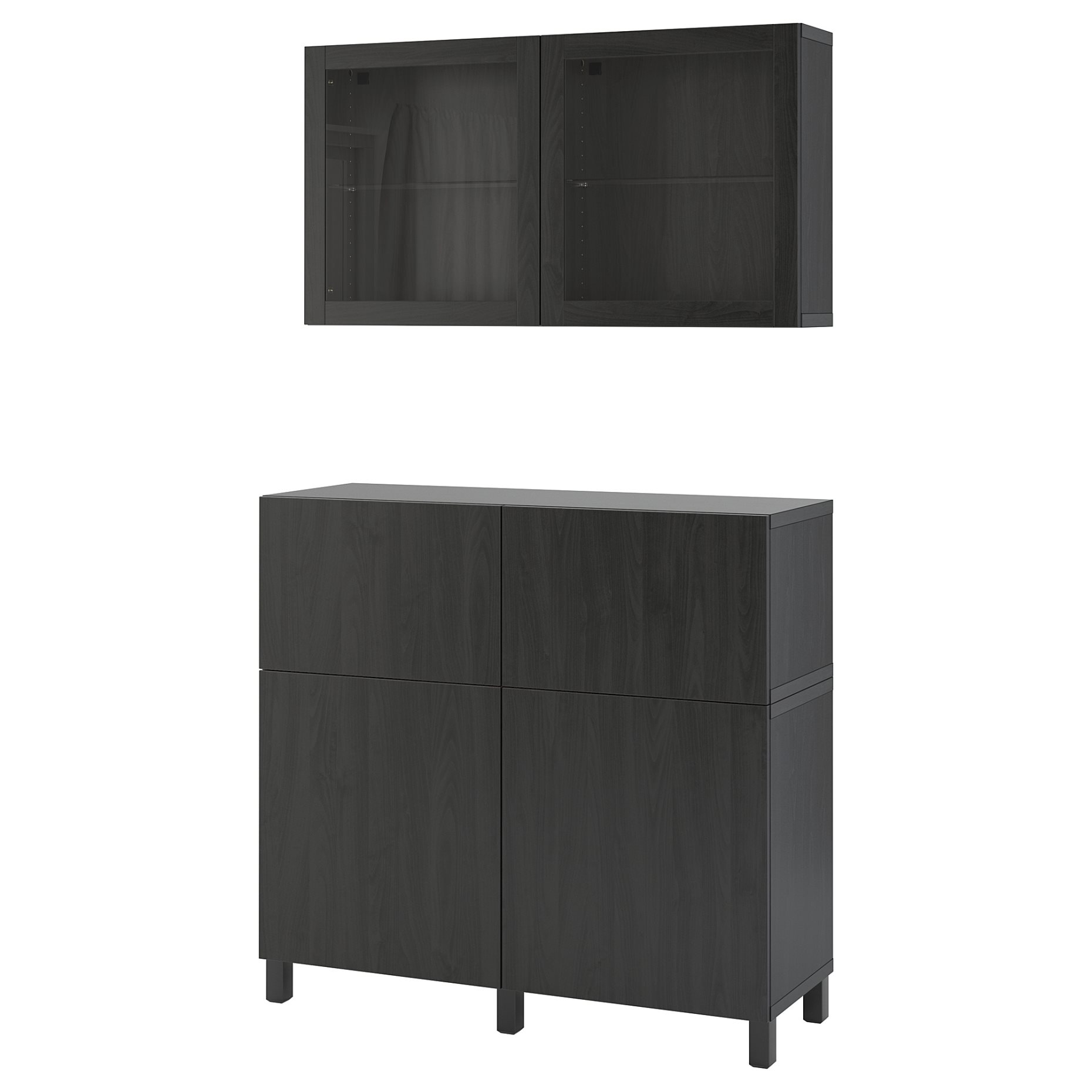 BESTÅ, storage combination with doors/drawers push open, 120x42x213 cm, 193.992.07