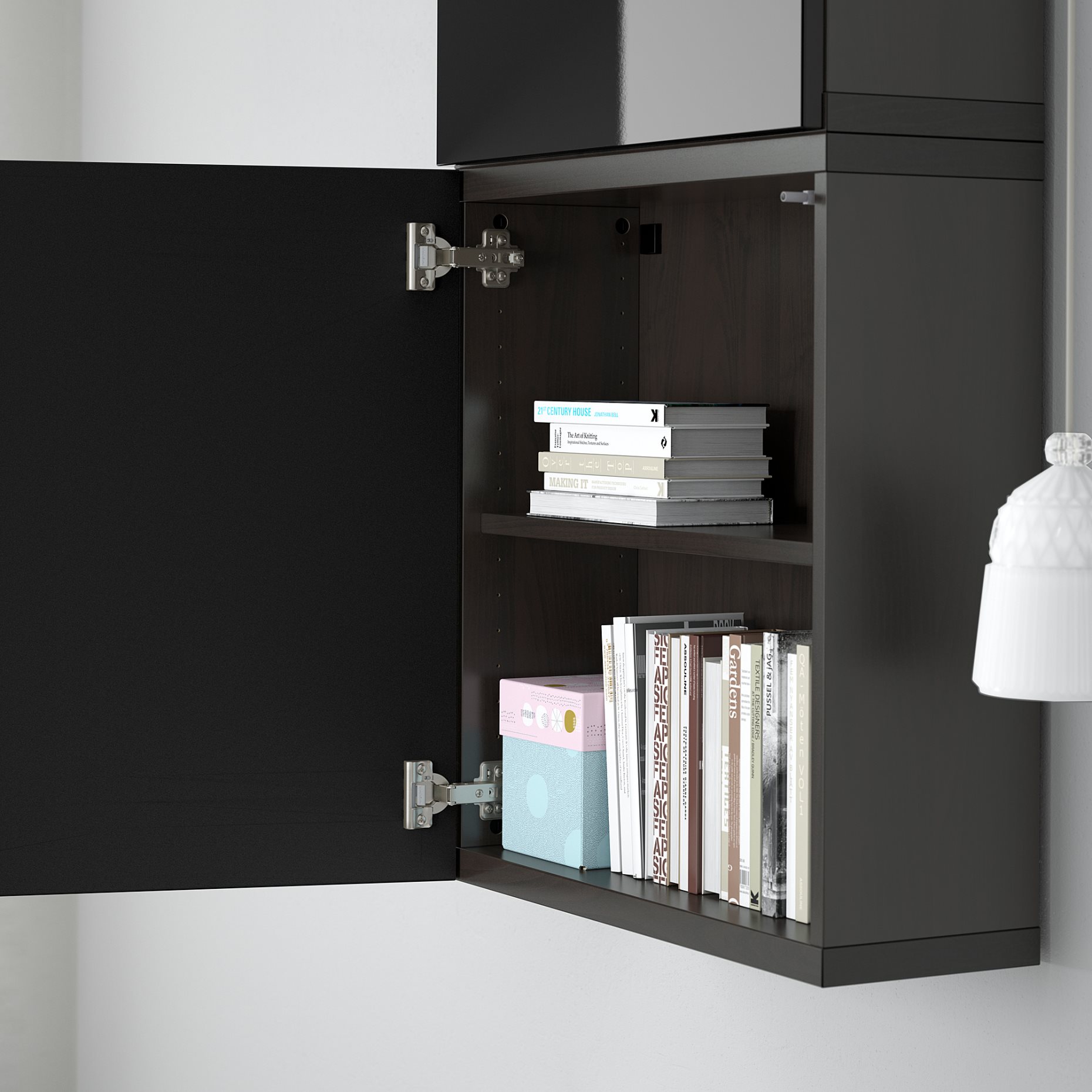 BESTÅ, wall cabinet with 2 doors, 60x22x128 cm, 194.219.58