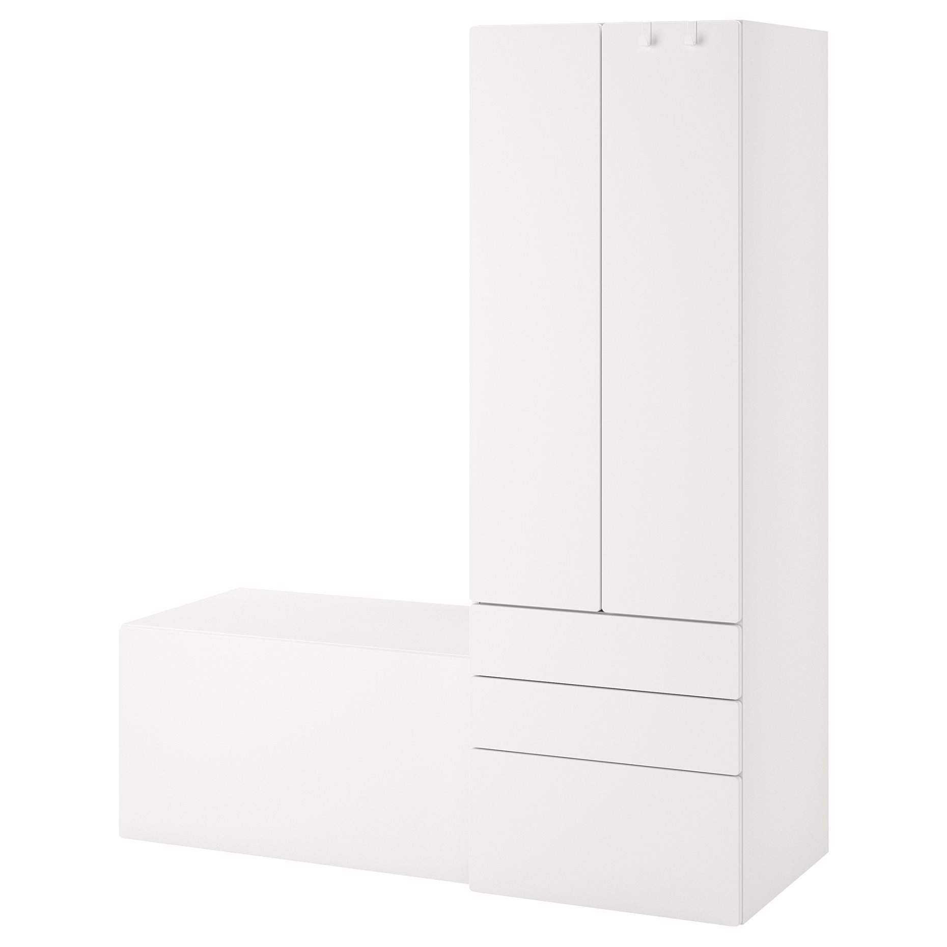 SMASTAD/PLATSA, storage combination with bench, 150x57x181 cm, 194.287.52