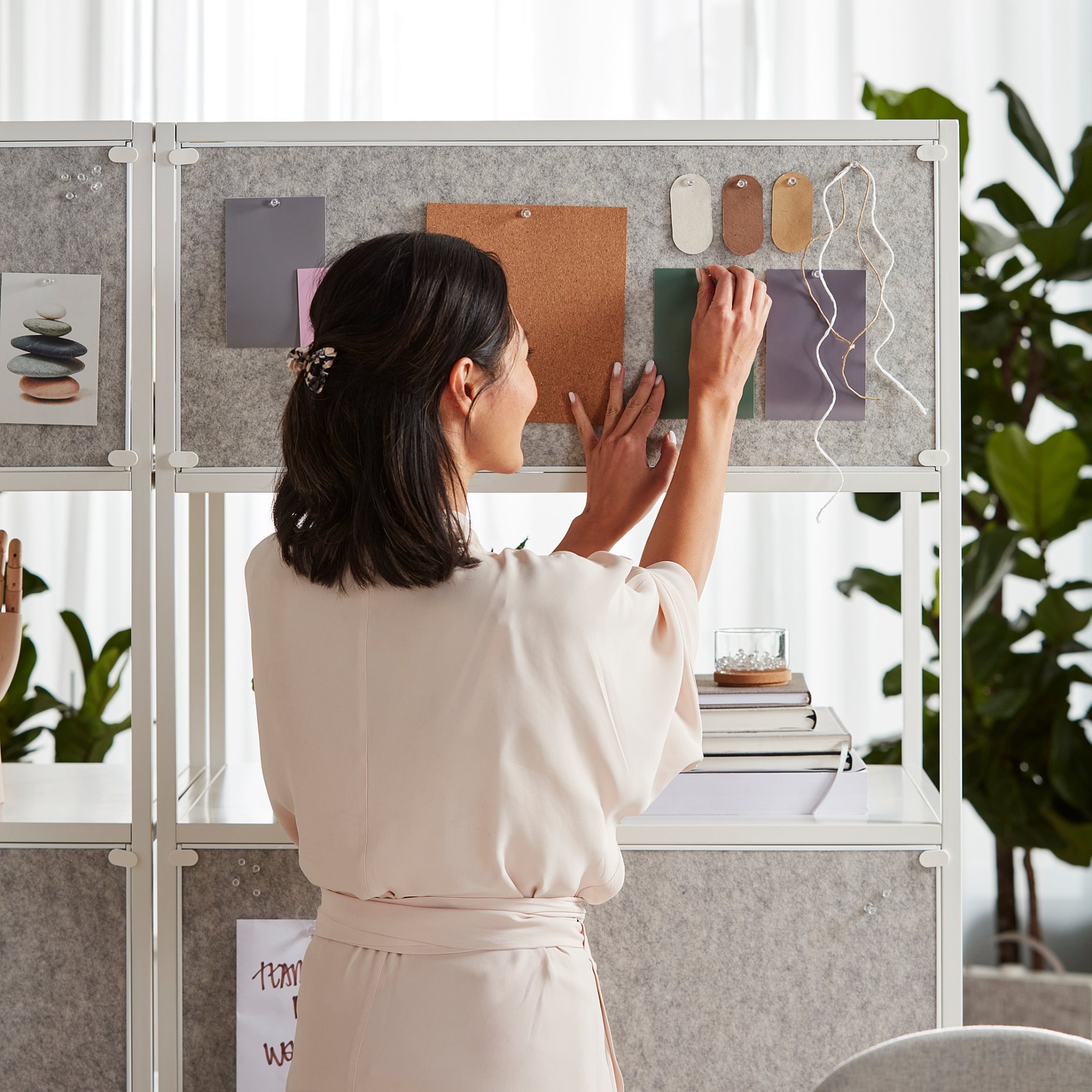 TROTTEN, cabinet with sliding doors/noticeboard, 80x180 cm, 194.296.43