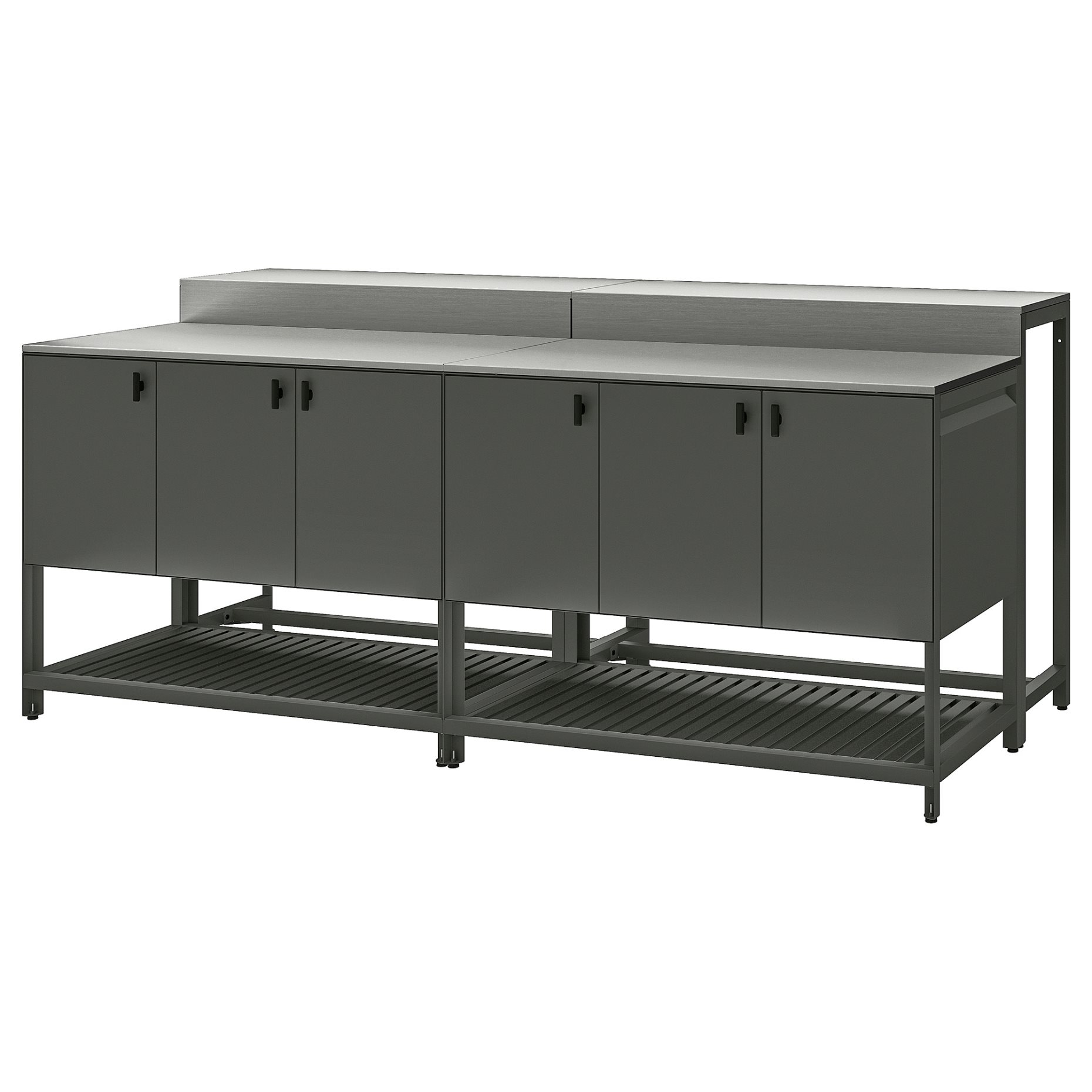 BATSKAR, kitchen island with bar table/outdoor, 240x100 cm, 195.478.25