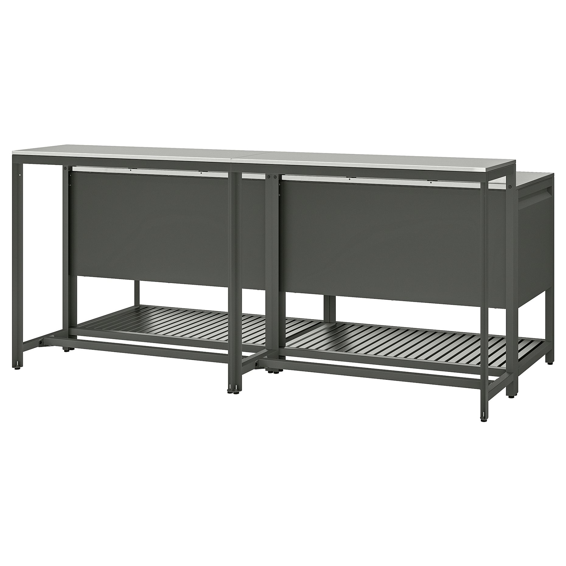 BATSKAR, kitchen island with bar table/outdoor, 240x100 cm, 195.478.25