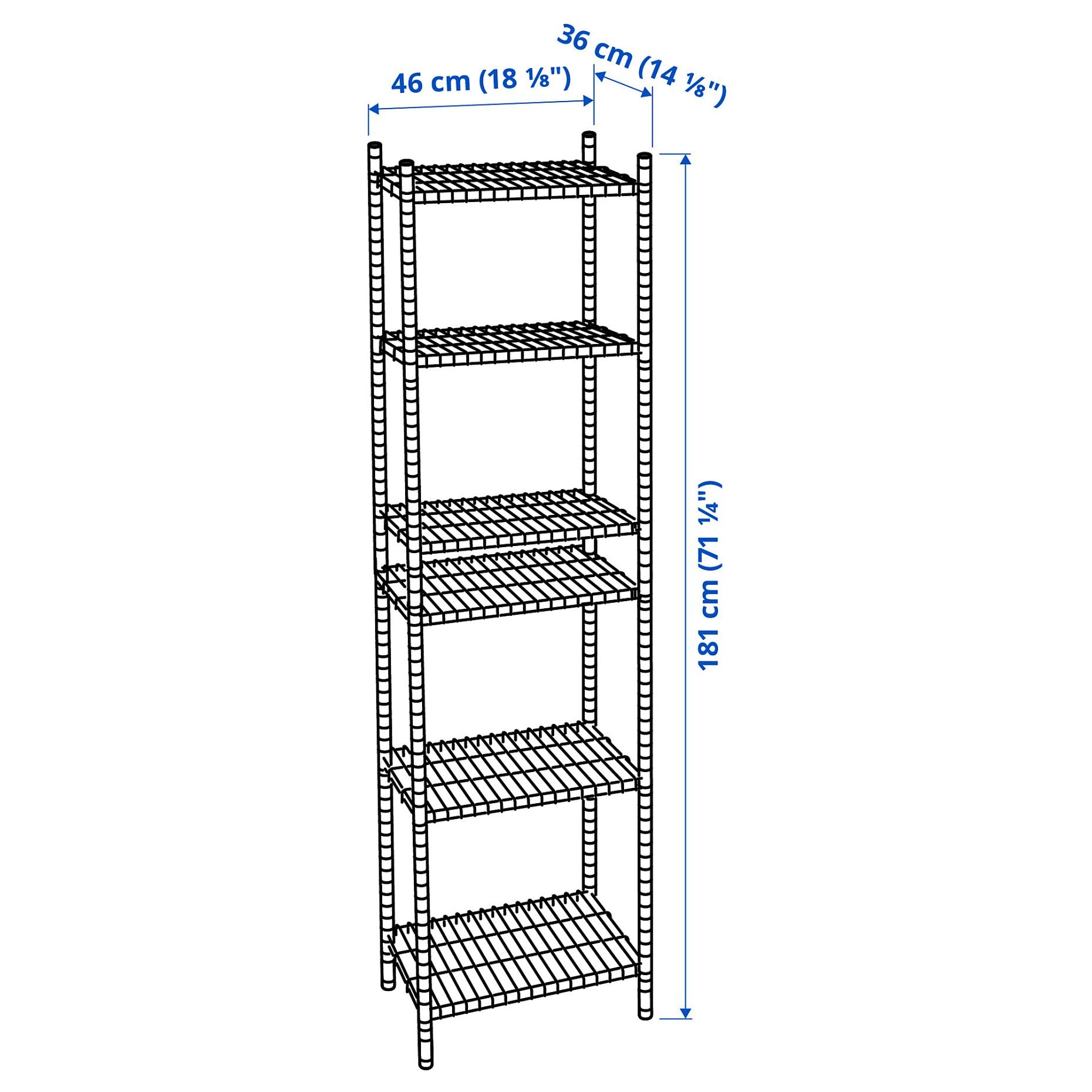 OMAR, 1 shelf section, 198.290.90