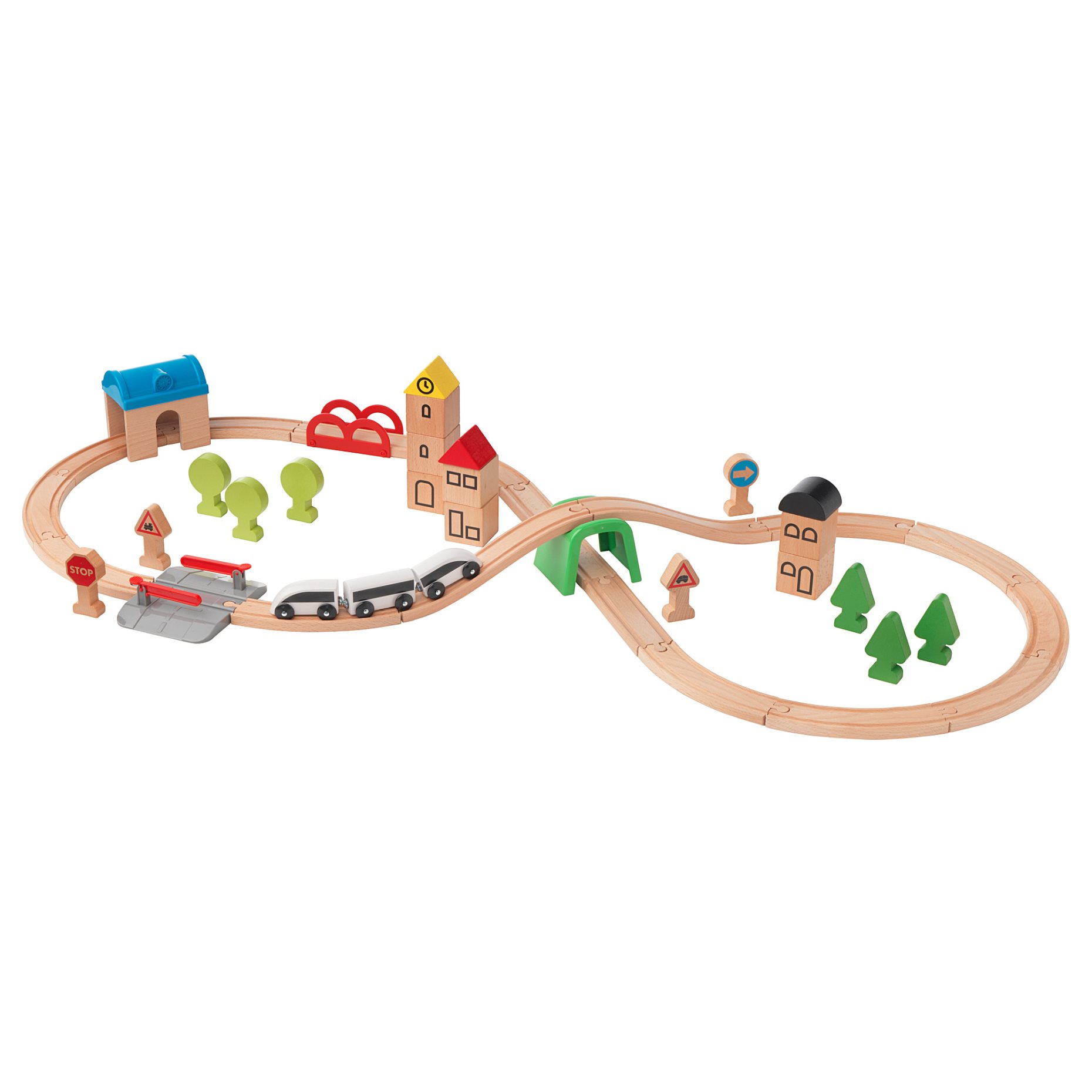 LILLABO, 45-piece train set with rail, 203.300.66