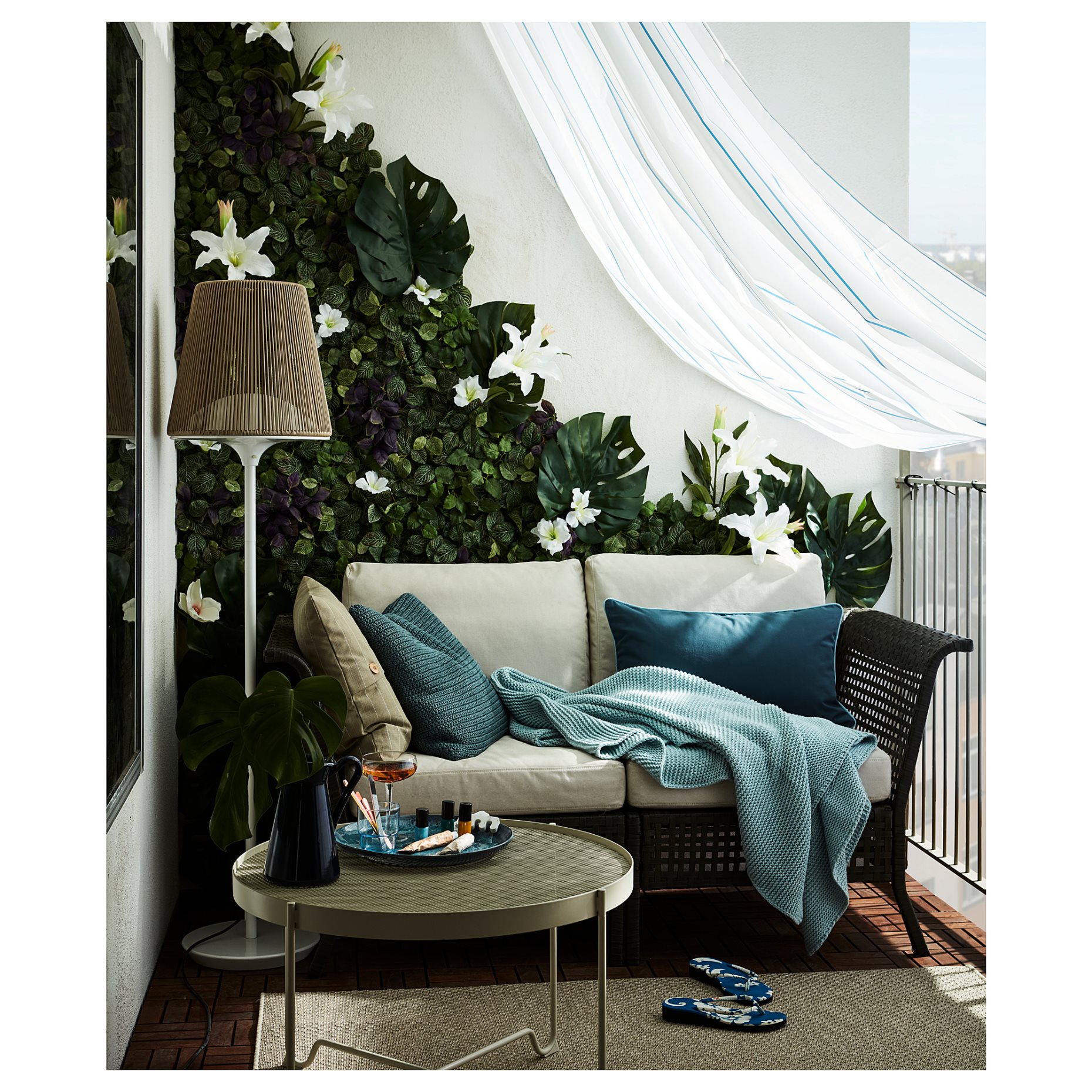 FEJKA, τεχνητό φυτό τοίχου/εσωτερικού/εξωτερικού χώρου, 26x26 cm, 203.495.32