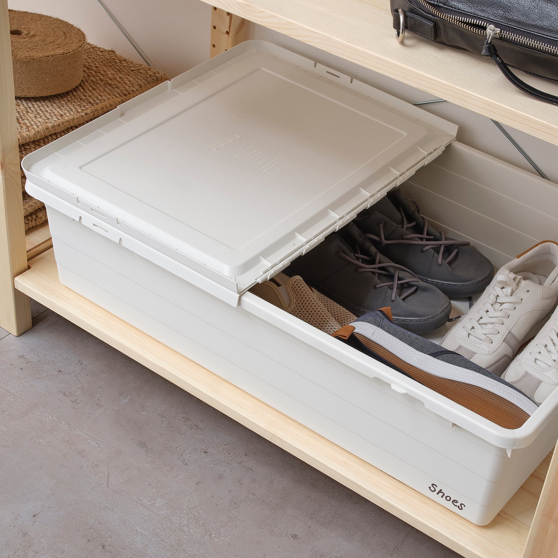 SOCKERBIT, storage box with lid, 50x77x19 cm, 204.115.24