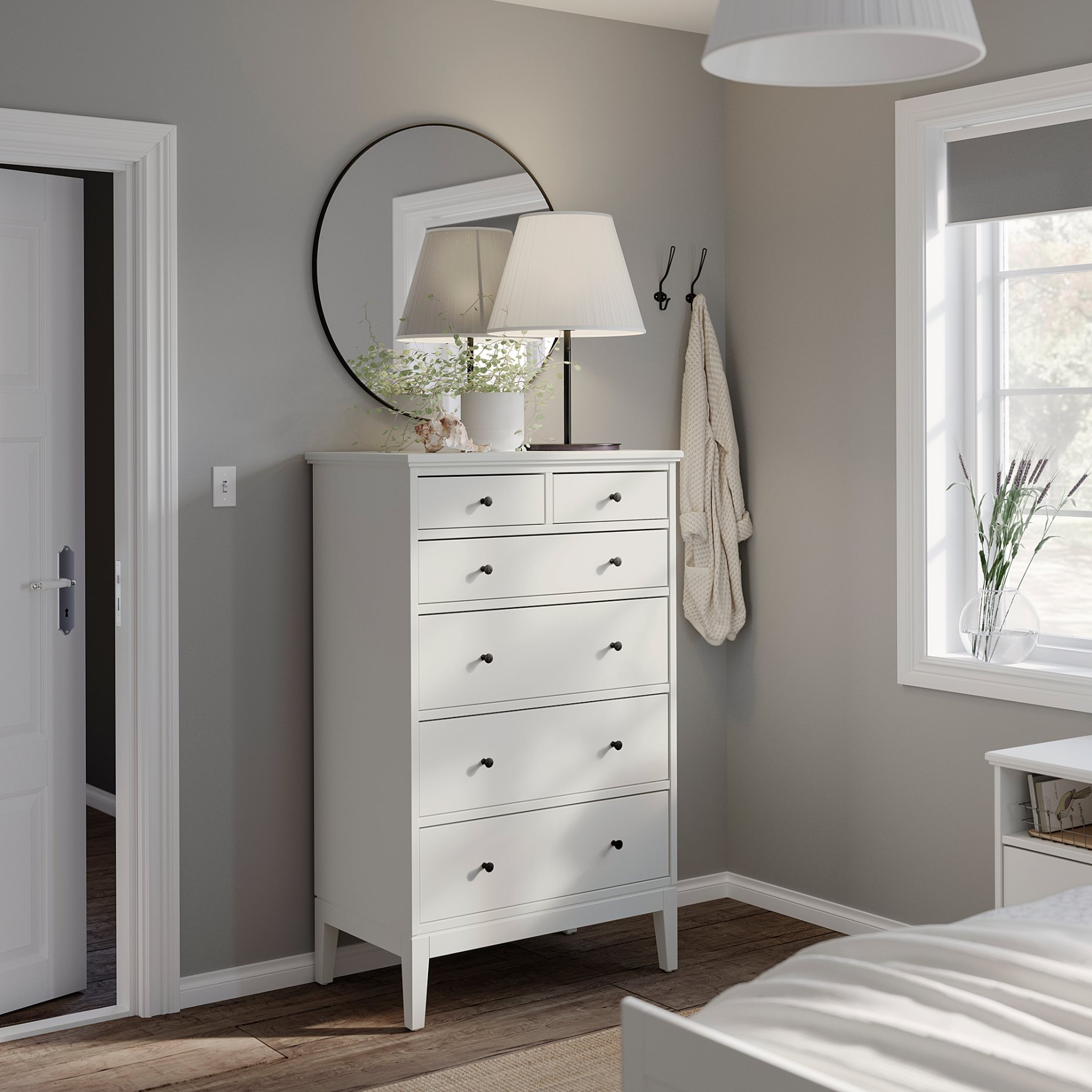 IDANÄS, chest of 6 drawers, 84x135 cm, 204.587.00