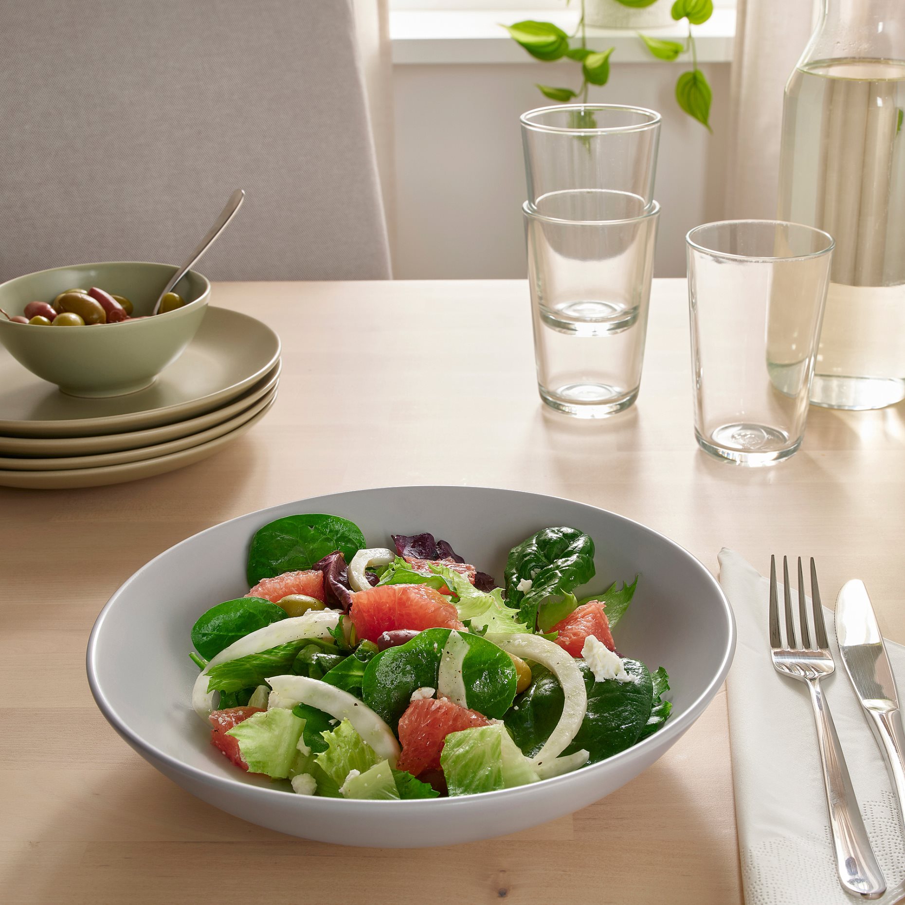 FÄRGKLAR, deep plate/4 pack, 23 cm, 204.793.83