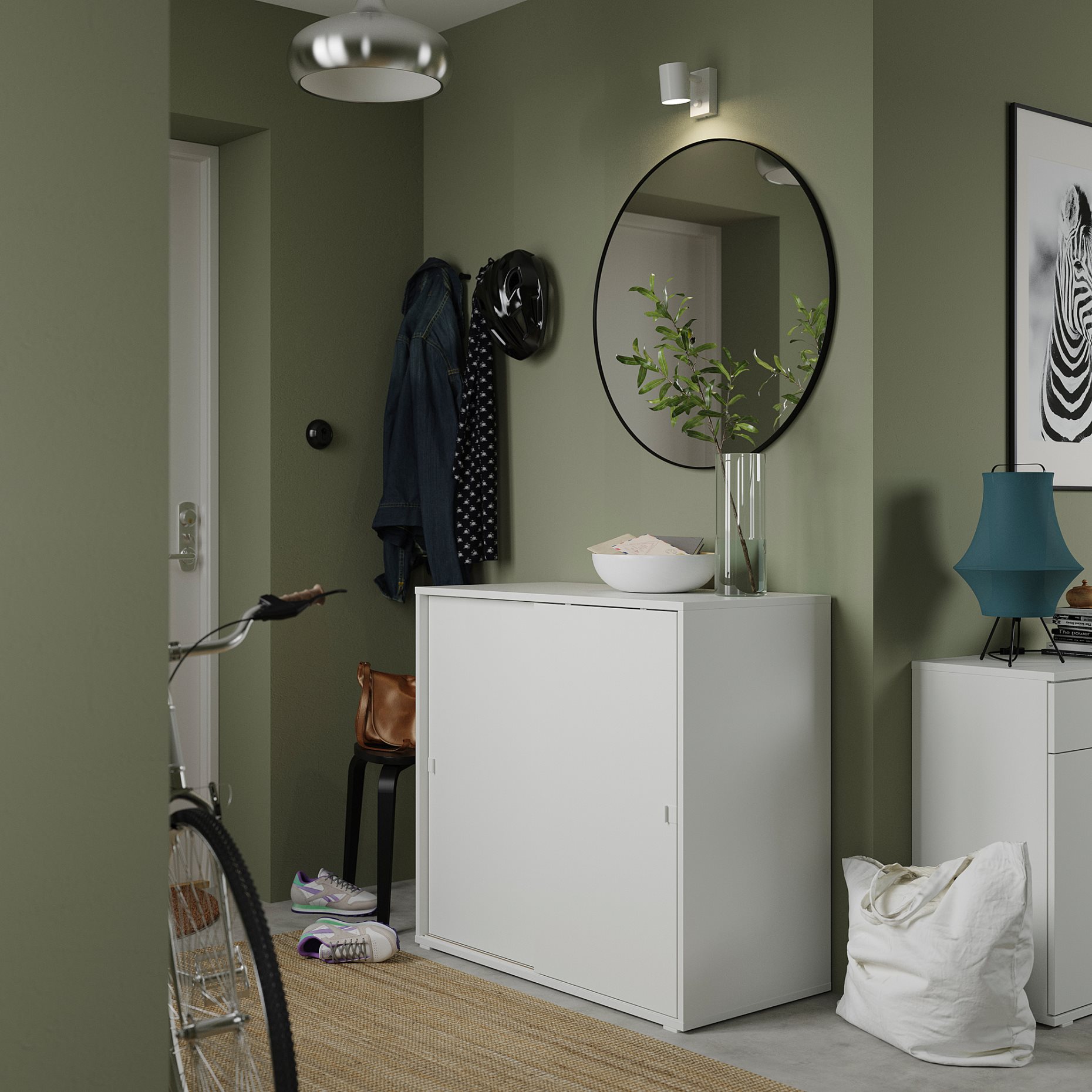 VIHALS, cabinet with sliding doors, 95x47x90 cm, 204.832.62