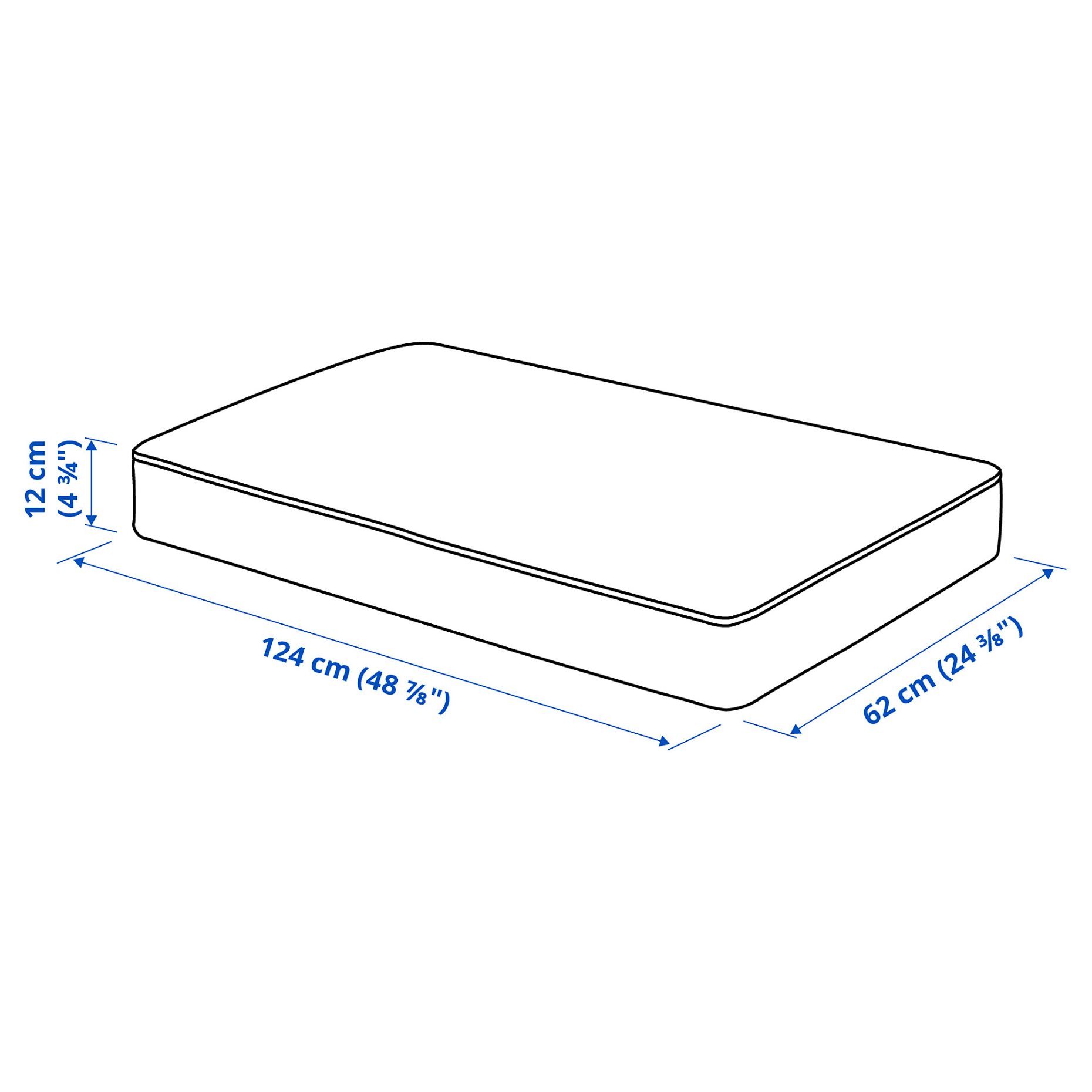 FRÖSÖN, cover for seat cushion/outdoor, 124x62 cm, 205.268.79